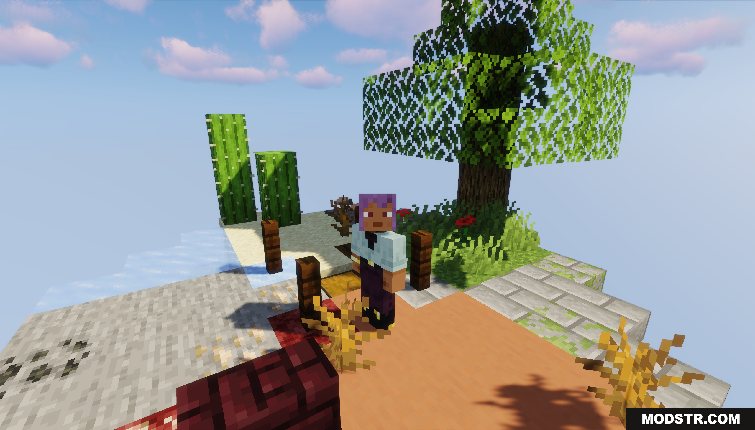 Circle Island Map Screenshot 8 A player character standing on a small floating island