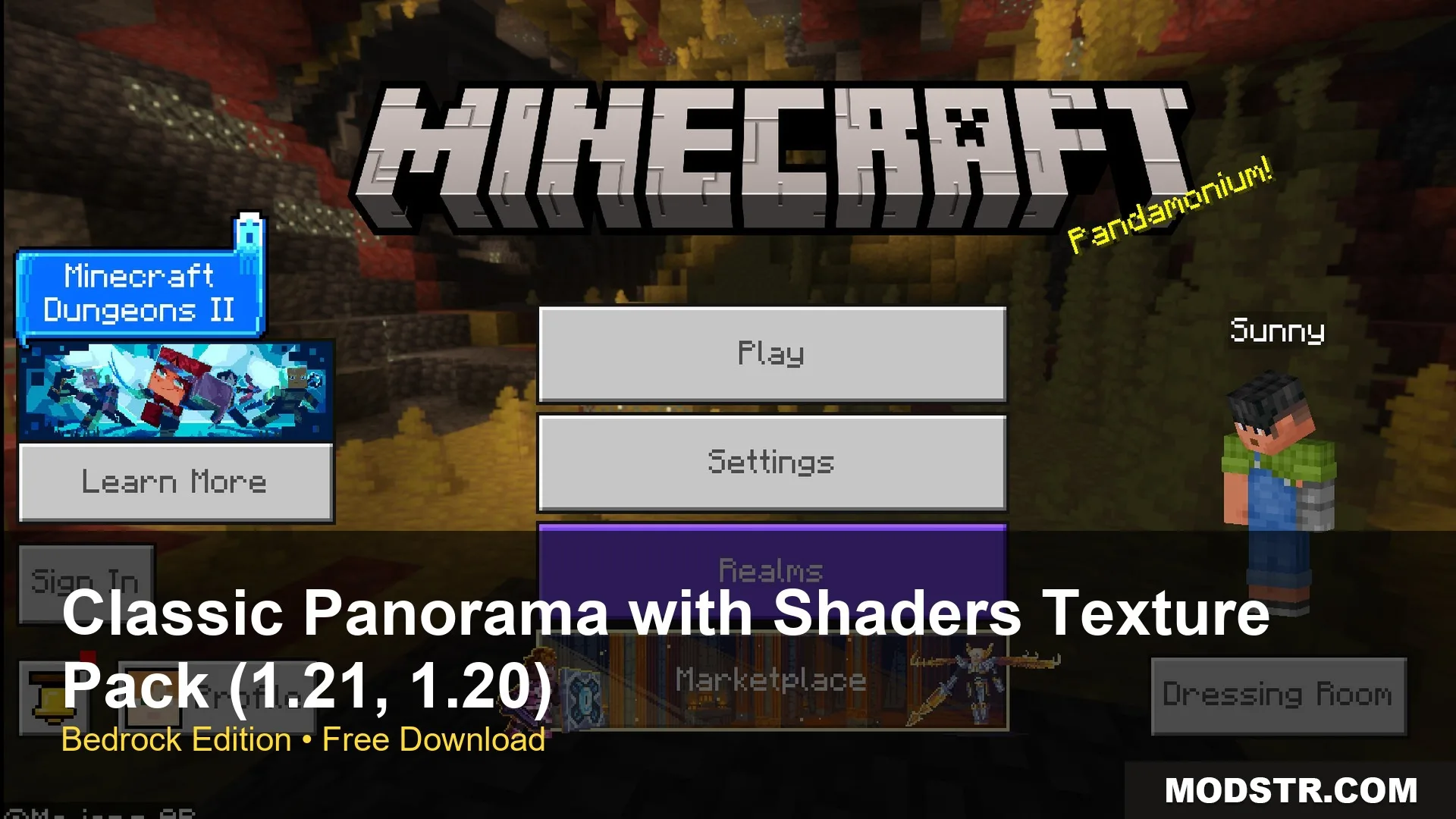 Classic Panorama with Shaders Texture Pack (1.21, 1.20) – Stunning Cinematic Retro Visuals cover art