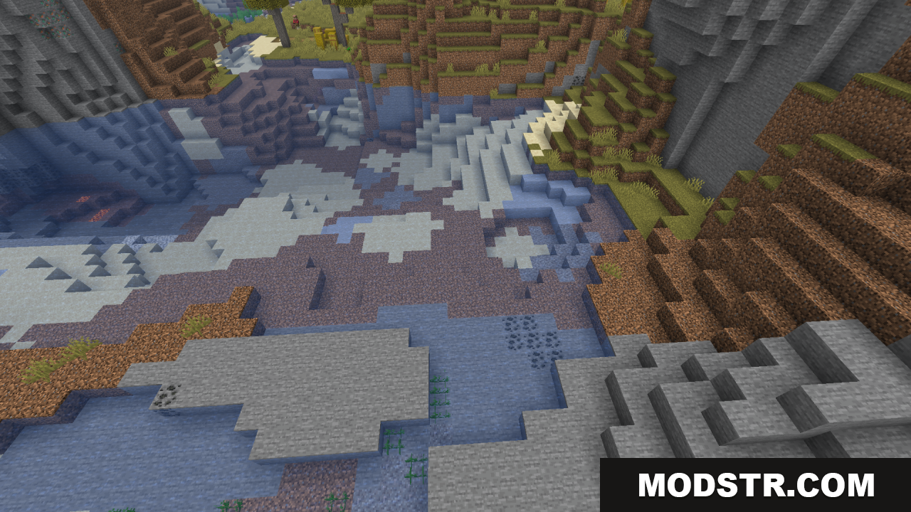 Clean Water Resource Pack Screenshot 6 A large, clear lake showing the detailed underwater terrain