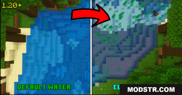 Clear Water Texture Pack (26.x, 1.21) – Night Vision, Support RenderDragon