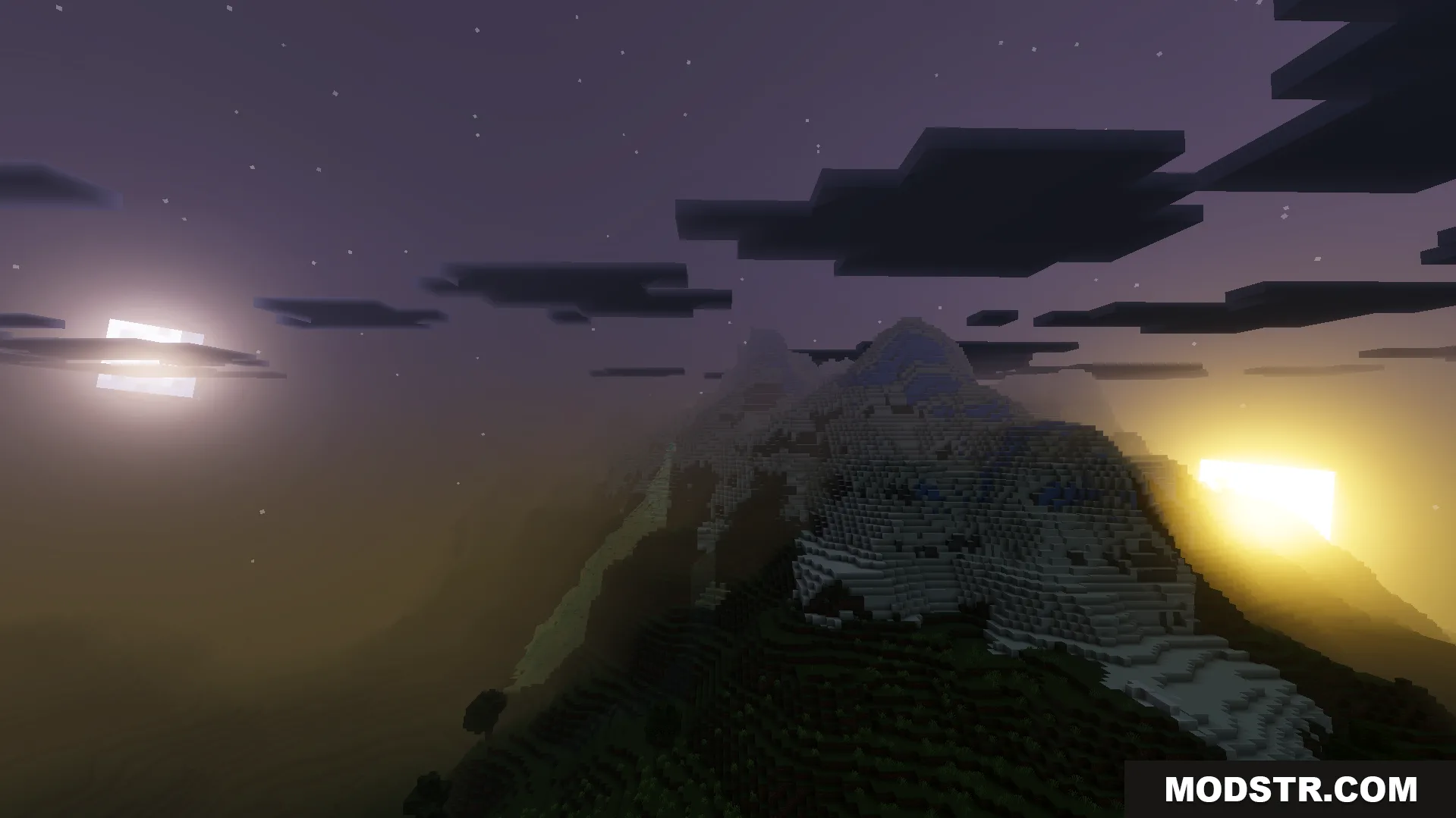 Cloud Visual Shader Screenshot 2 Cinematic sunrise over mountains with realistic lighting and soft glowing clouds