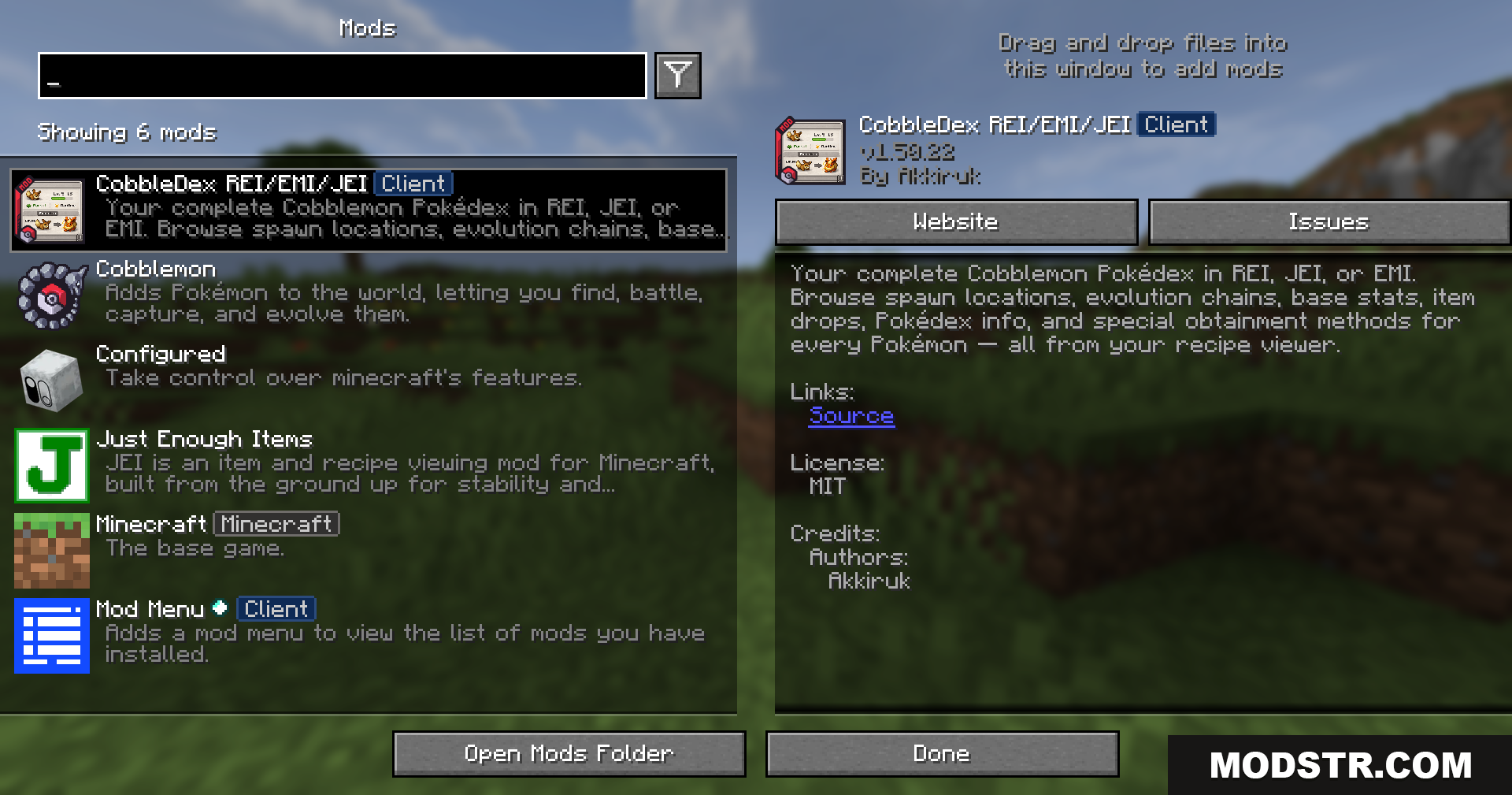 Cobbledex Rei Emi Jei Mod (1.21.11, 1.21.1) – Find Cobblemon Spawns Without