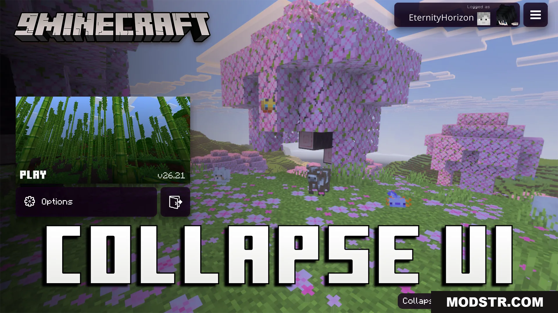 Collapse UI Texture Pack (26.x, 1.21) – Custom Console Style Menus For Bedrock cover art