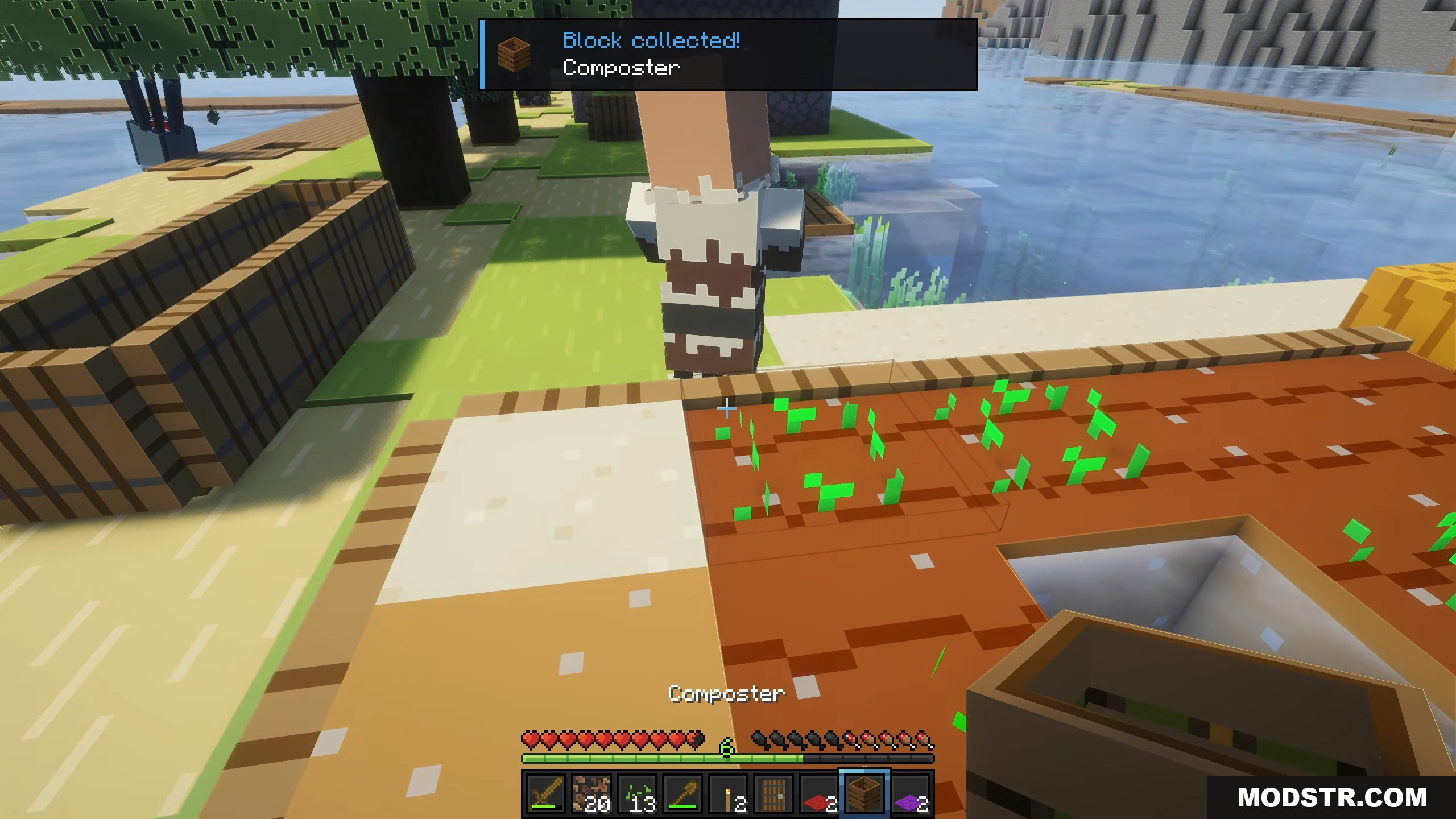 Collect Everything Mod Screenshot 13 Collect Everything mod notification for collecting a composter