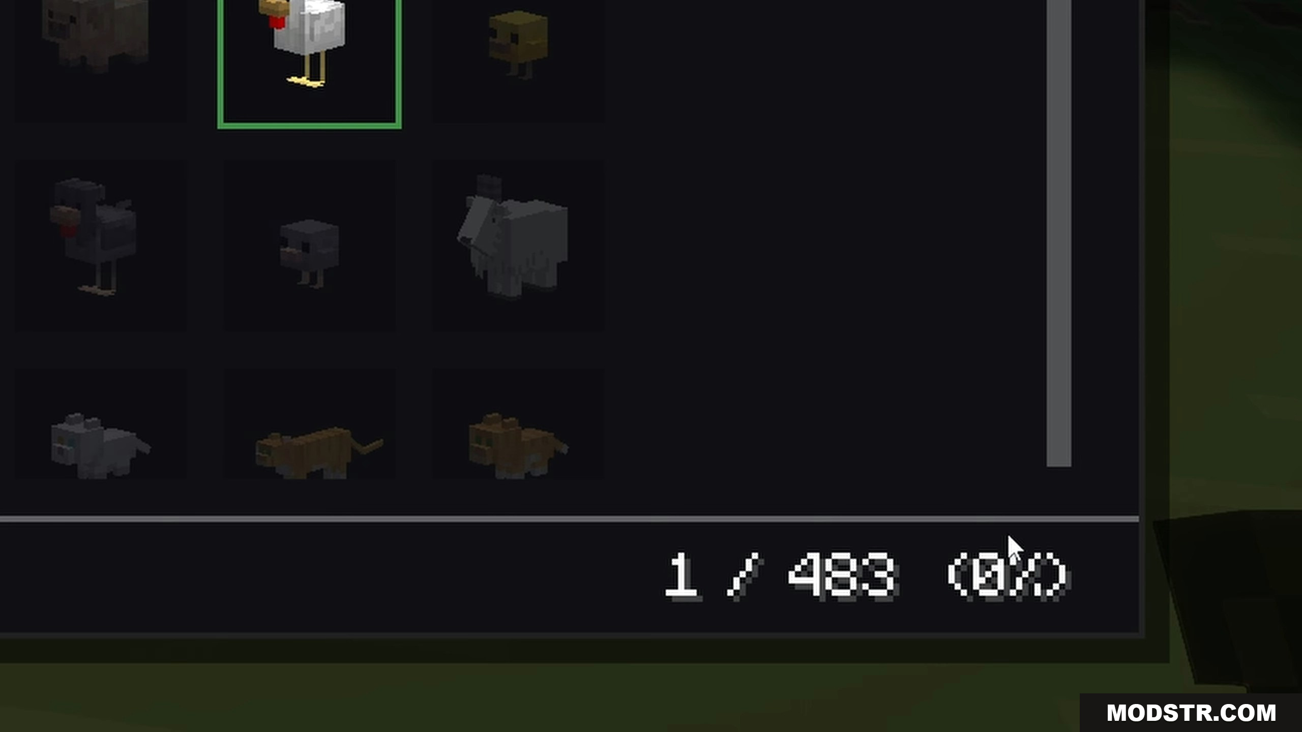 Collect Everything Mod Screenshot 9 The entity collection shows a chicken has been found
