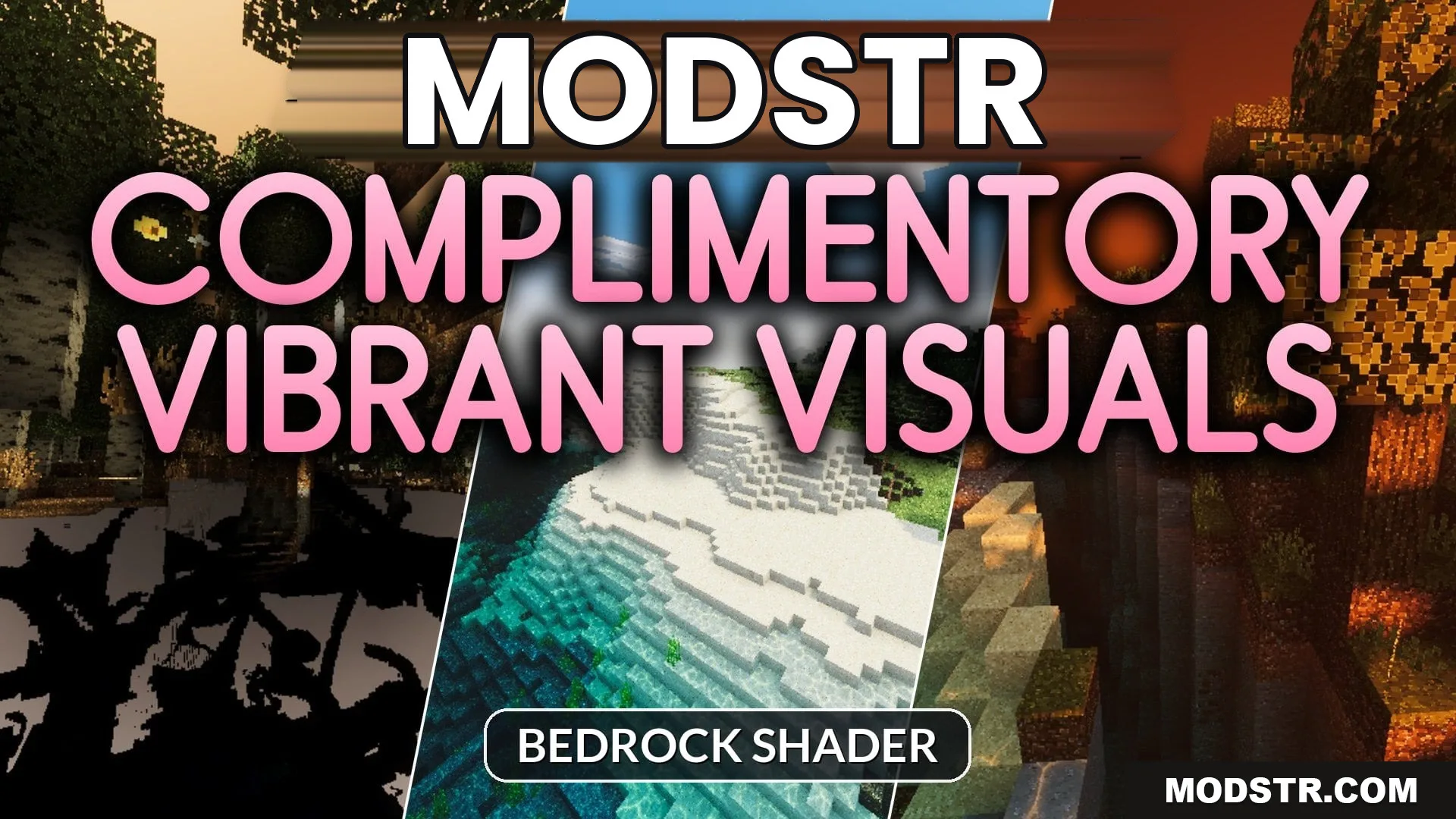 Complimentory Vibrant Visuals Shader (26.x, 1.21) – PBR Textures and Rich cover art