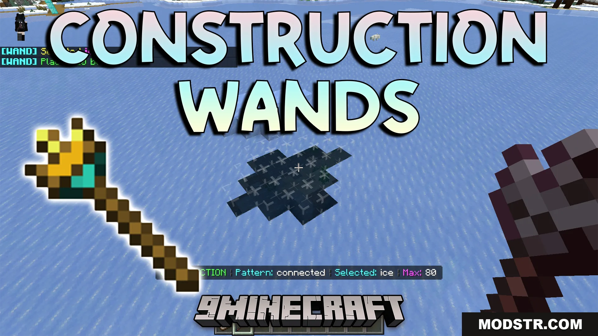 Construction Wands Addon (26.x, 1.21) – Place And Destroy Multiple Blocks At Once cover art