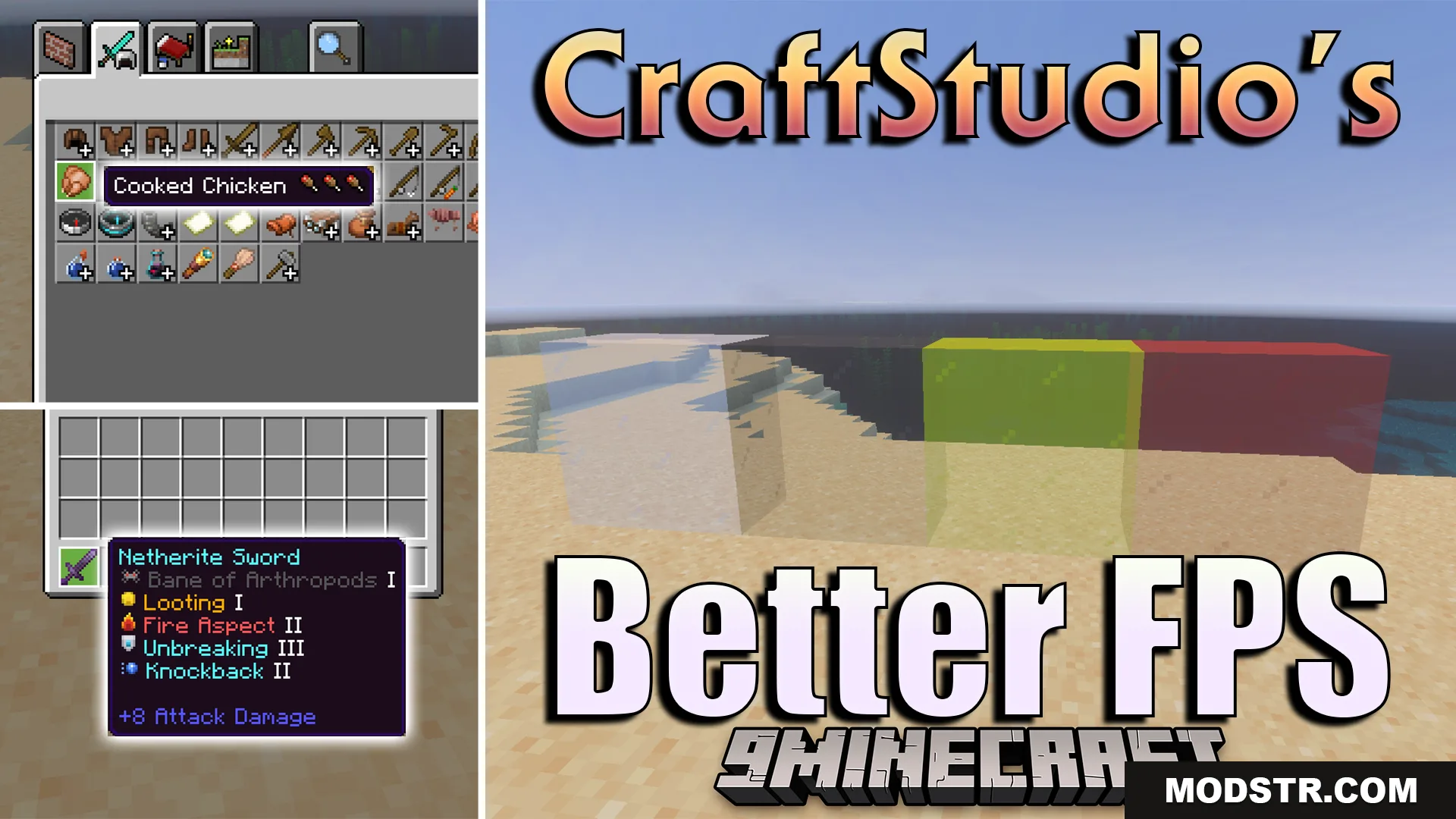 CraftStudios Better FPS Texture Pack (26.x, 1.21) – Increase FPS And Reduce Animation Lag