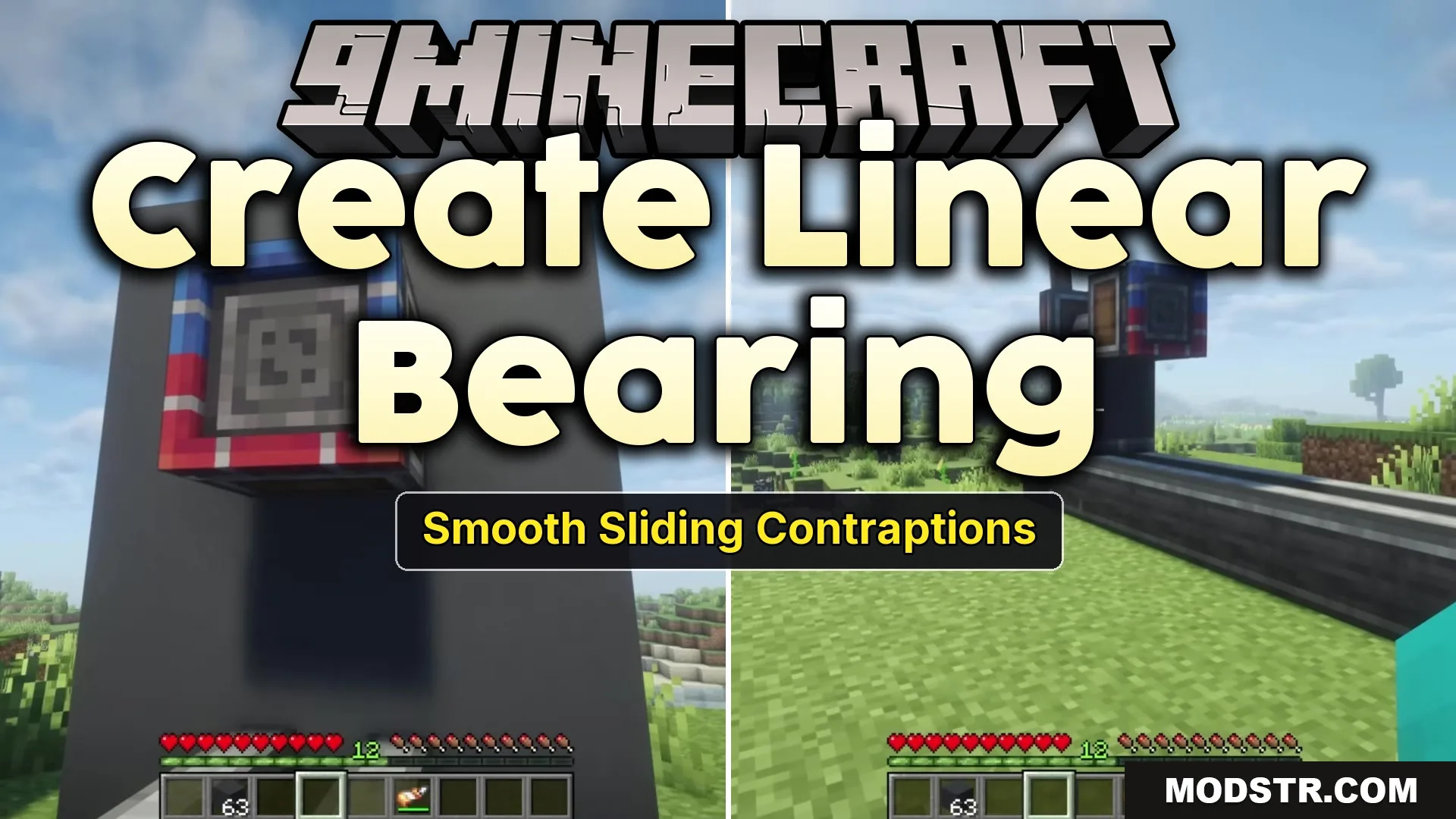 Create Linear Bearing Mod (1.21.1) – Build Working Cranes and Physical Elevators cover art