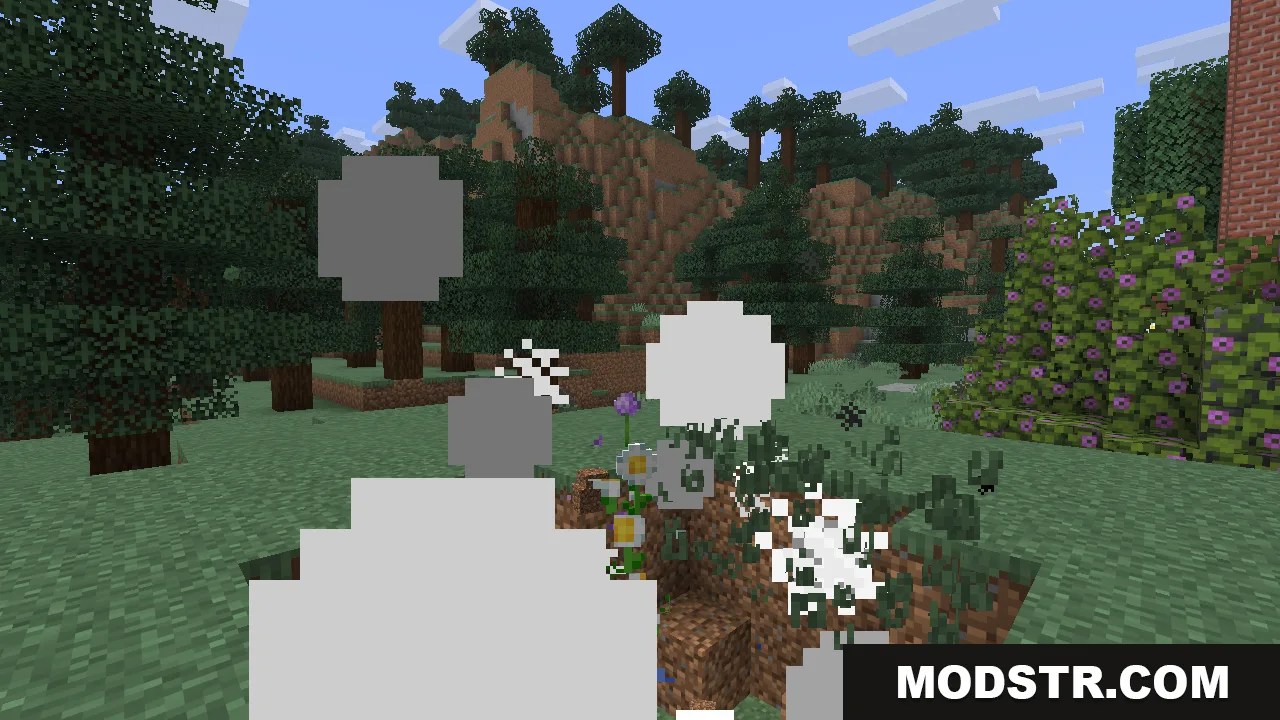 Several creepers detonating at the same time, their bodies flashing bright white an instant before the explosions go off among the grass and flowers
