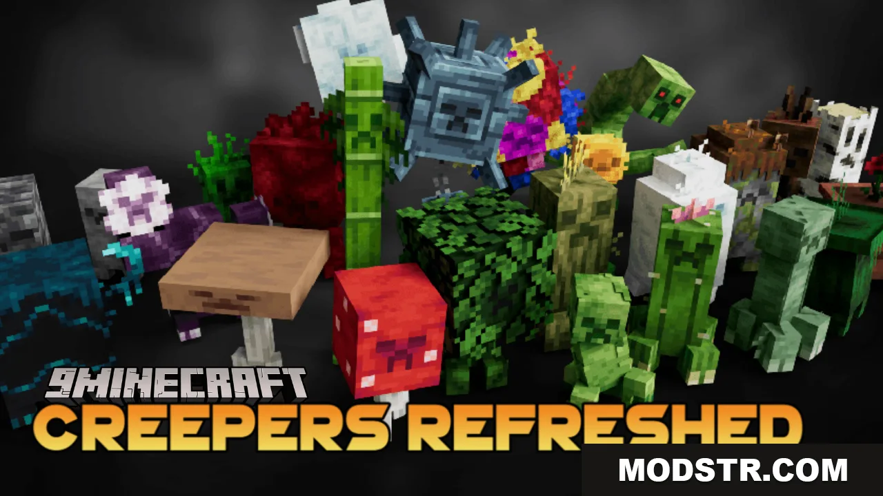 Creepers Refreshed Resource Pack (1.21.11, 1.21.1) – Camouflaged Creepers