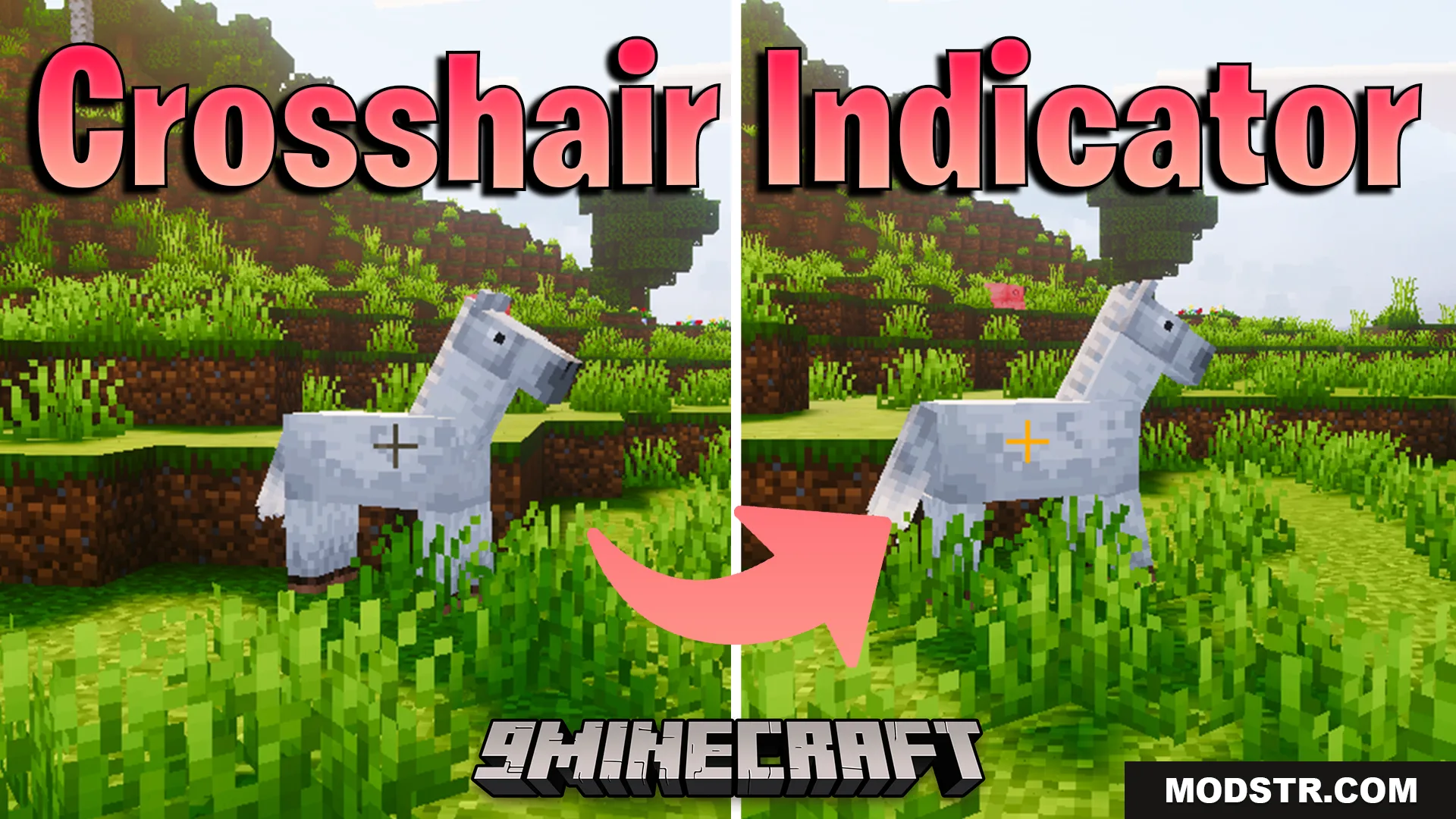 Crosshair Indicator Texture Pack (26.x, 1.21) – Red Crosshair For Perfect Combat Timing