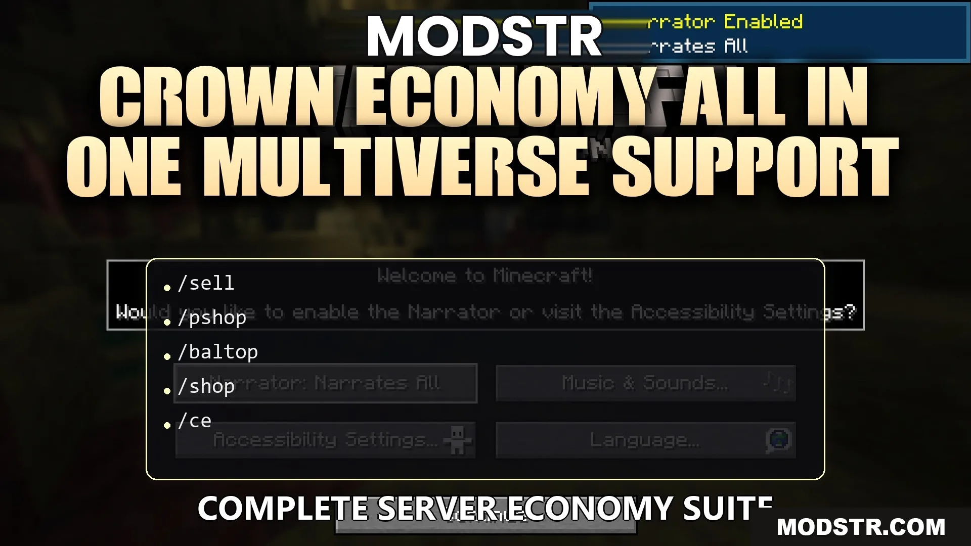 Crown Economy All in One Multiverse Support Plugin (1.21.11, 1.21.1) cover art
