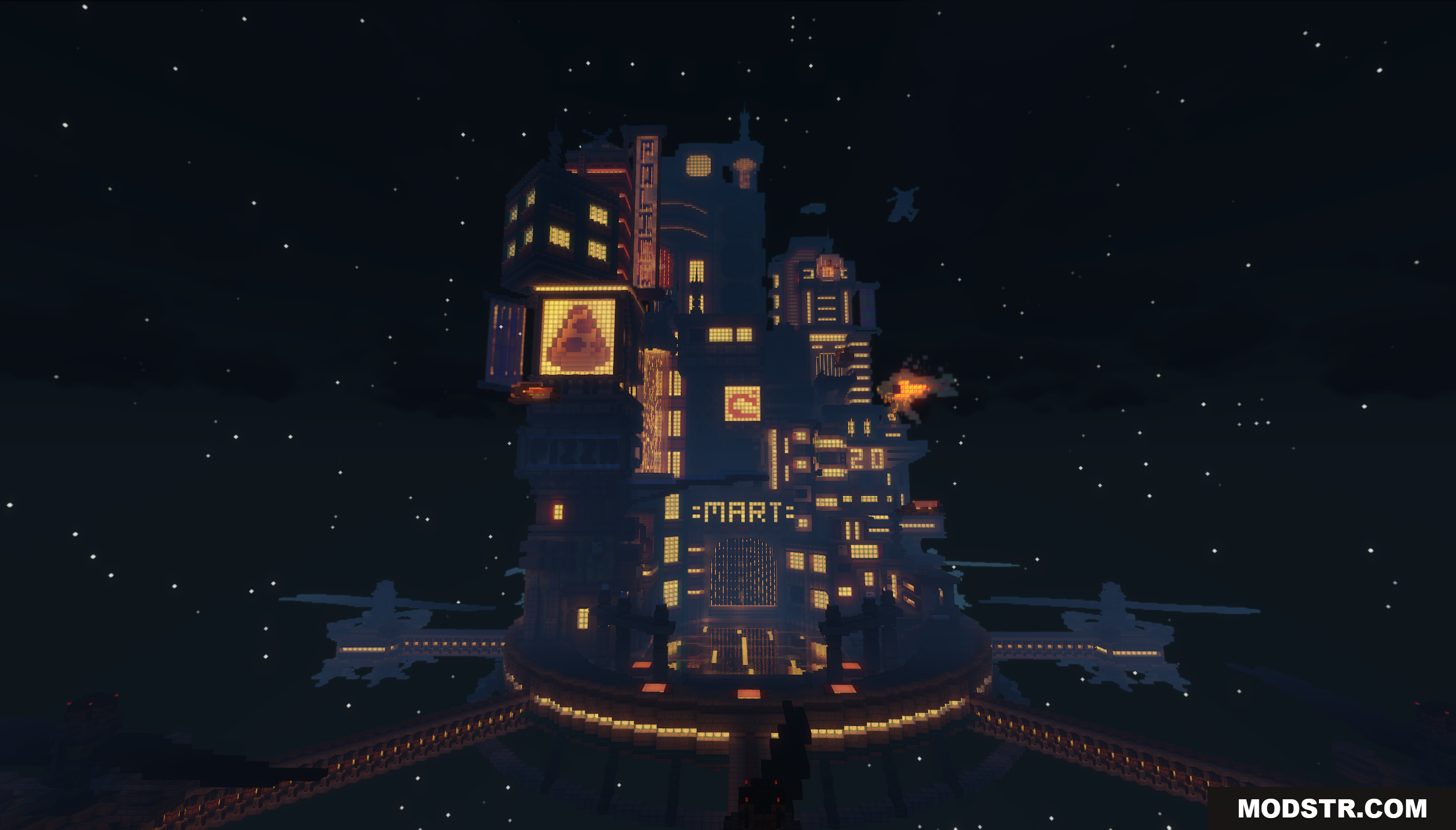 Cyberpunk Island City Map (26.1.2, 1.20.1) – Get Lost in a Floating Neon