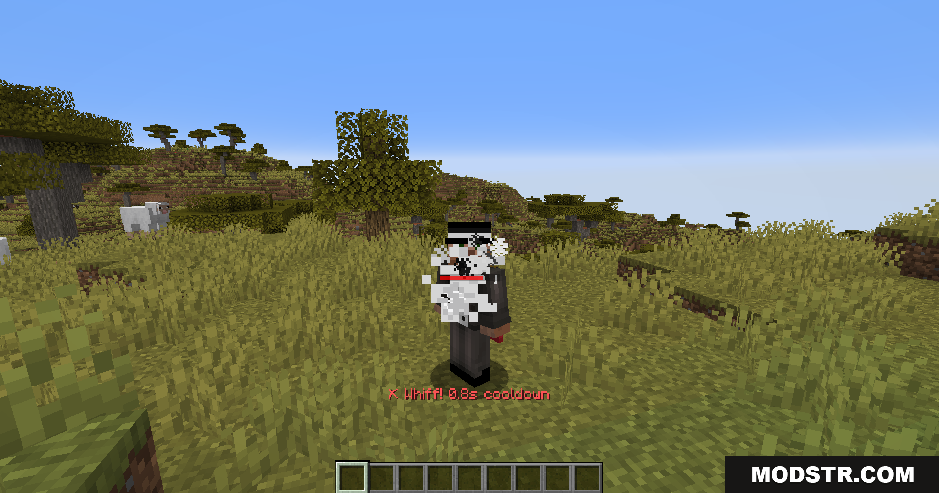 Dap Ur Homies Mod Screenshot 3 Player character surrounded by white smoke particles with text Whiff 0.8s cooldown