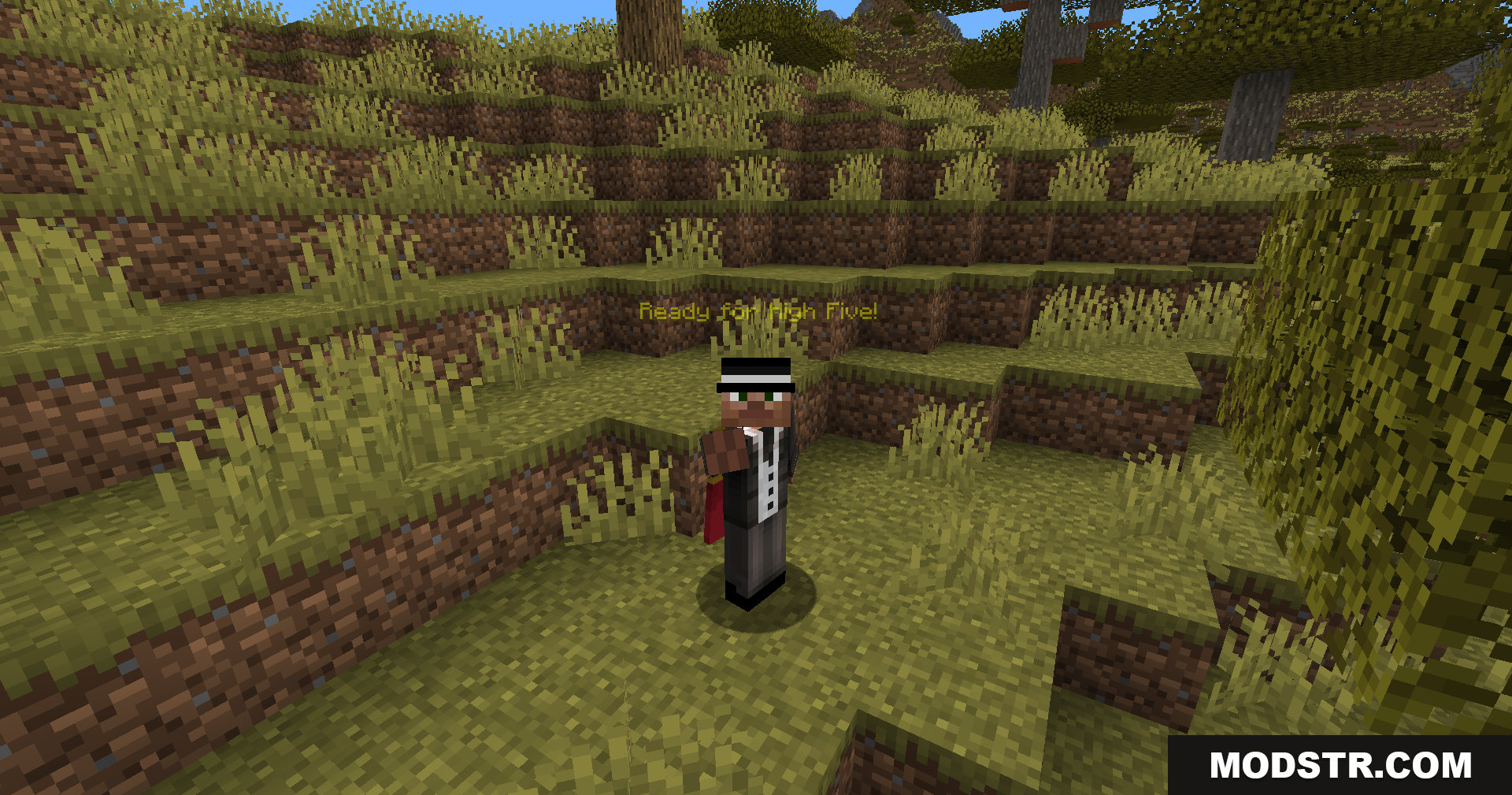 Dap Ur Homies Mod Screenshot 10 Character wearing top hat with arm raised waiting for a high five