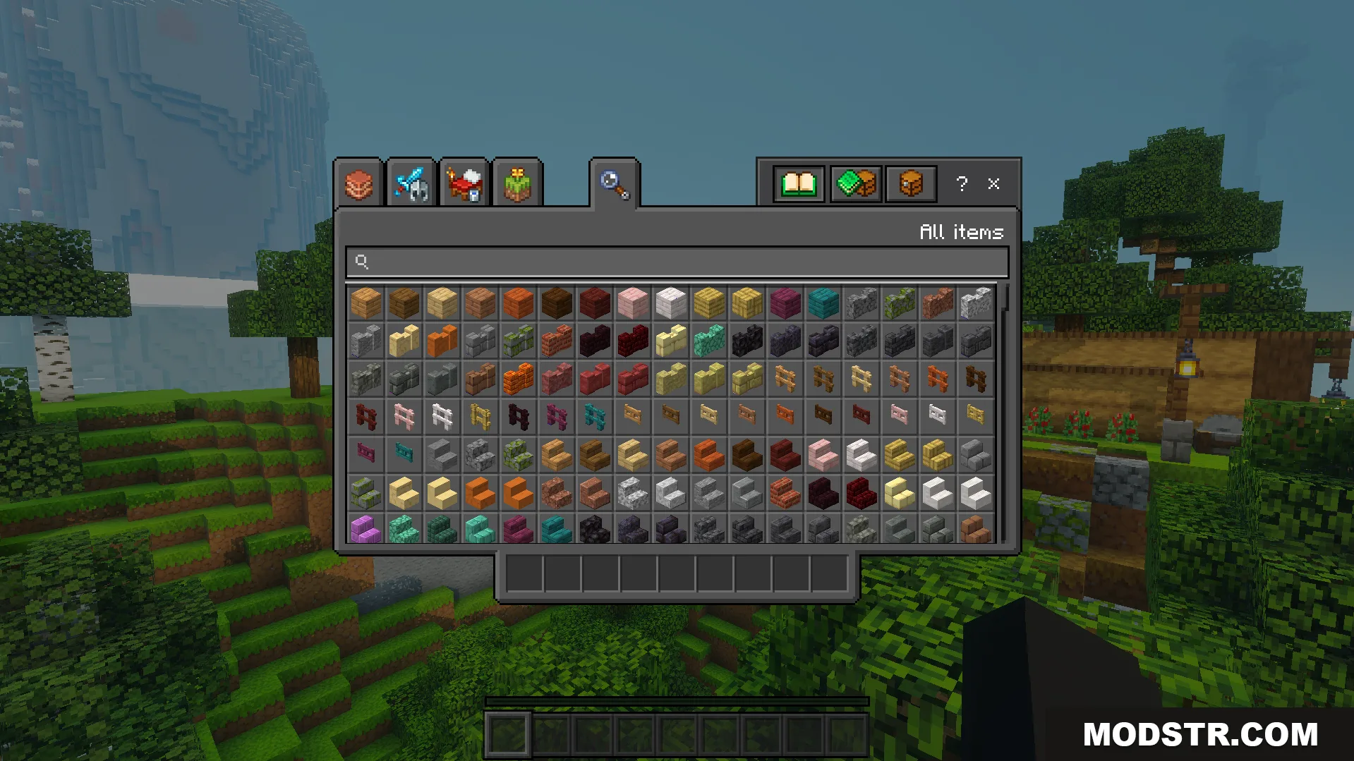 Dark UI Mode Texture Pack Screenshot 3 Dark UI Mode Texture Pack updates the creative inventory screen to dark grey