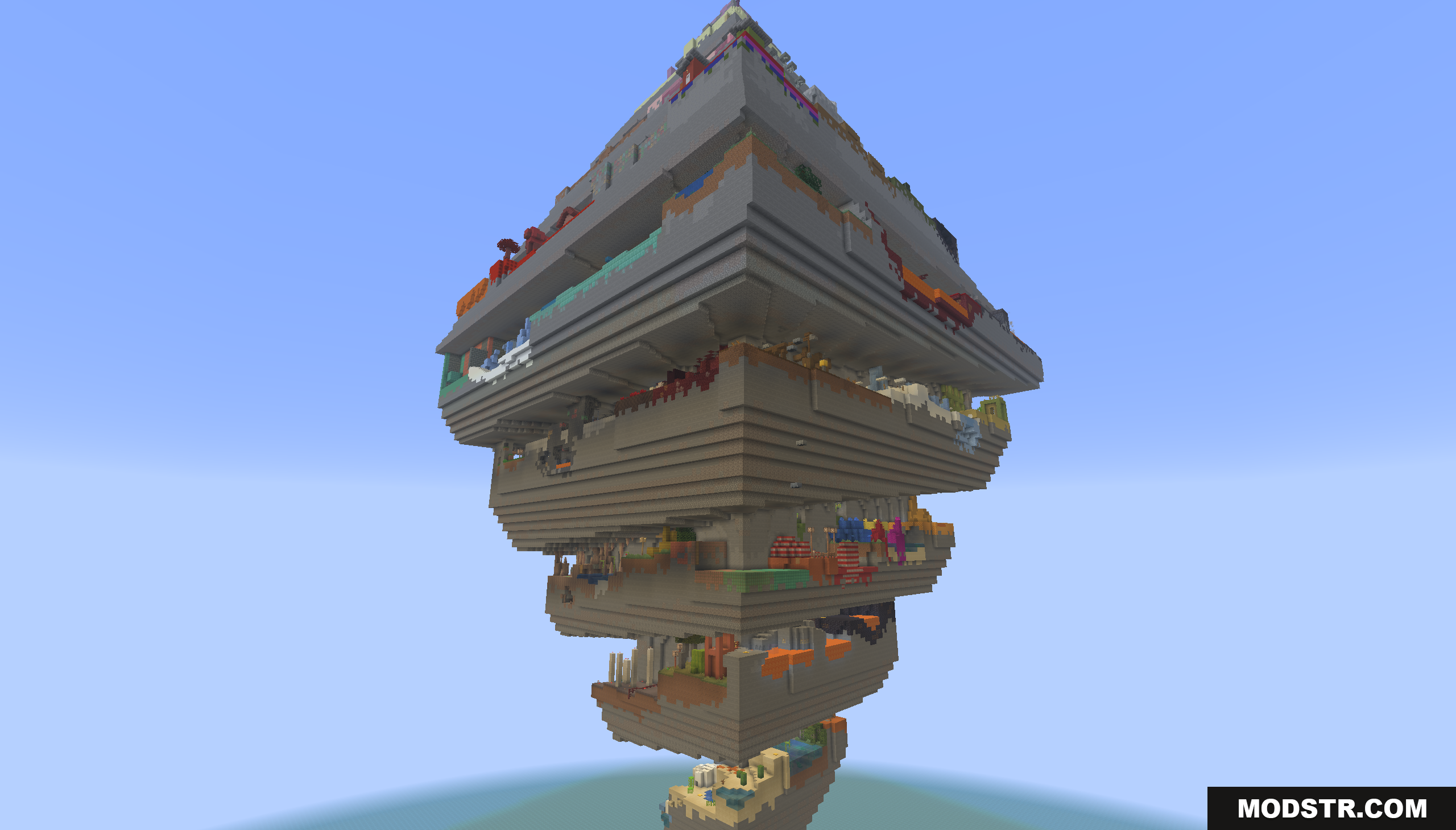 Diamond Dash Map Screenshot 7 Diamond Dash map features a giant floating biome pyramid