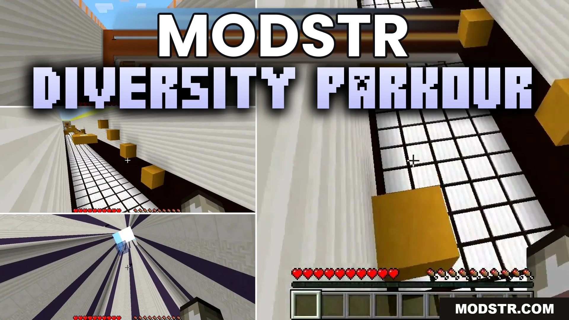 Diversity Parkour Map (26.2, 1.20.1) – Conquer Twenty Tough Jumping Realms cover art