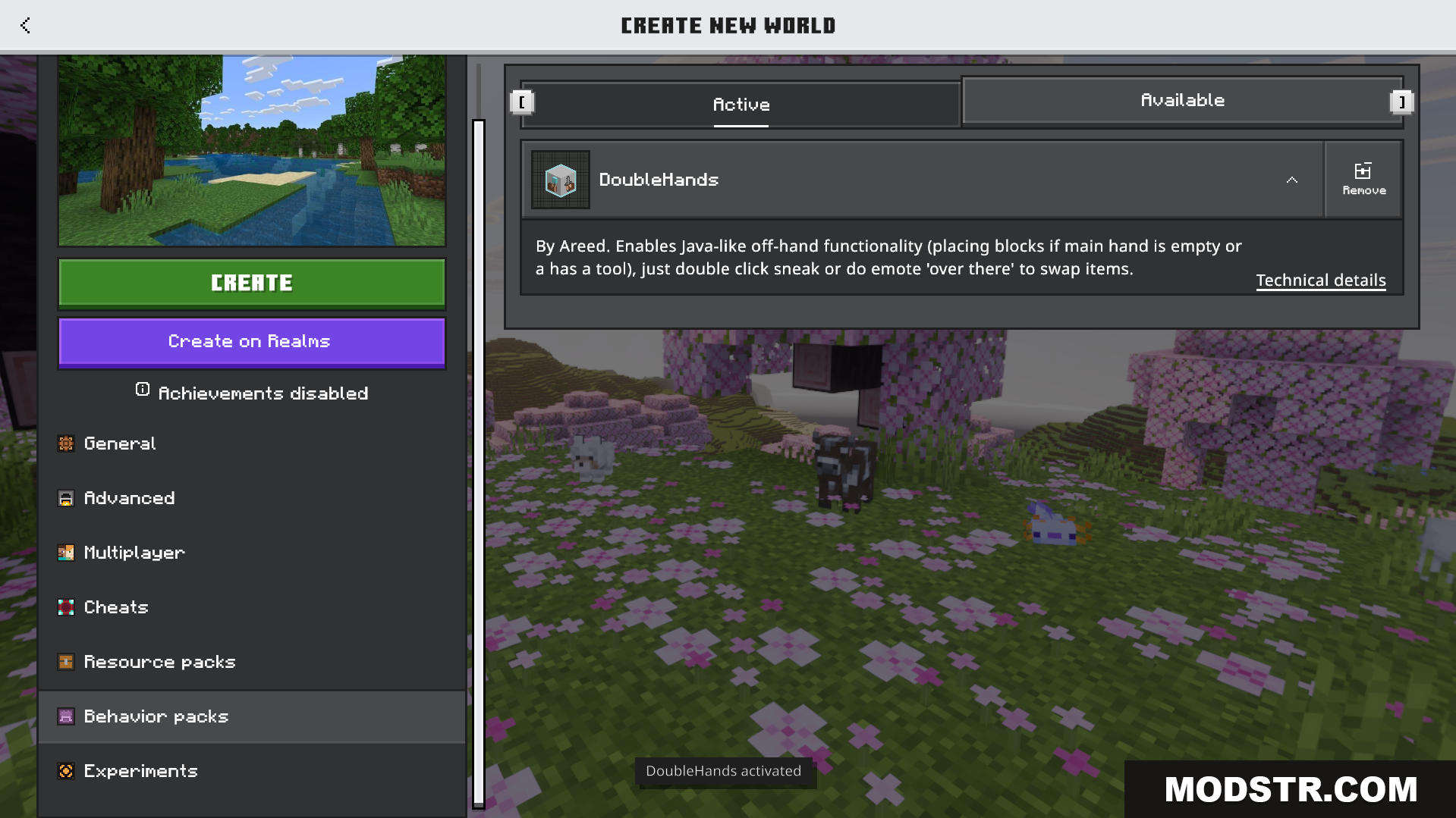 DoubleHands Addon (26.x, 1.21) – Place Blocks And Use Items From Your Left Hand