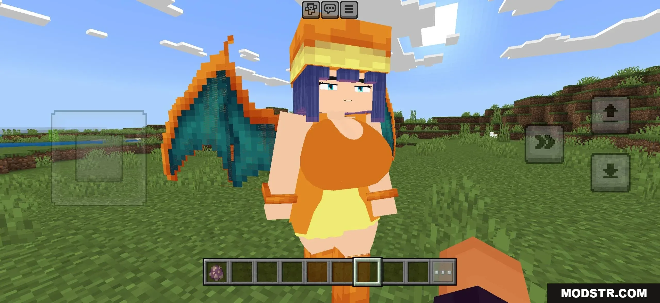Ellie-style character model in Minecraft PE