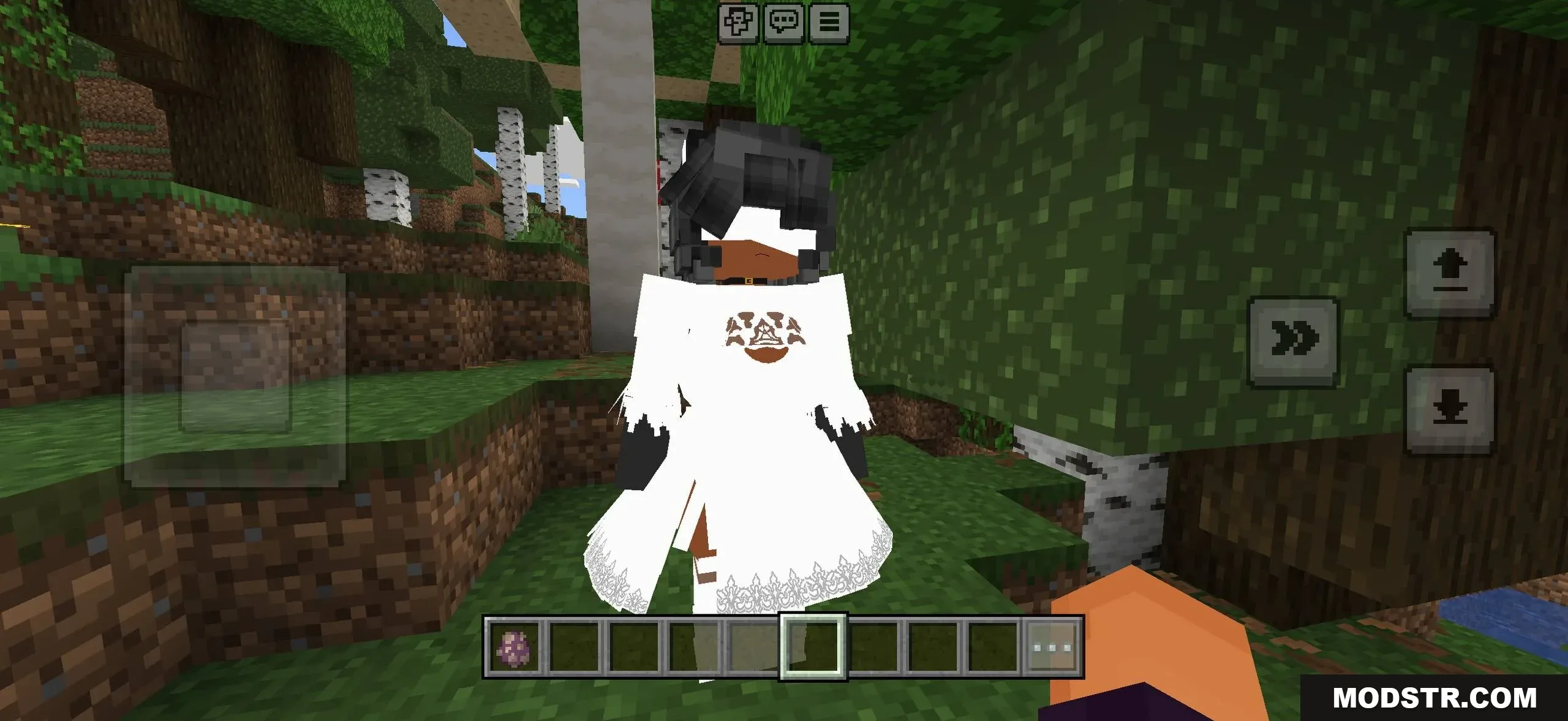 Ellie-style Minecraft Bedrock skin preview