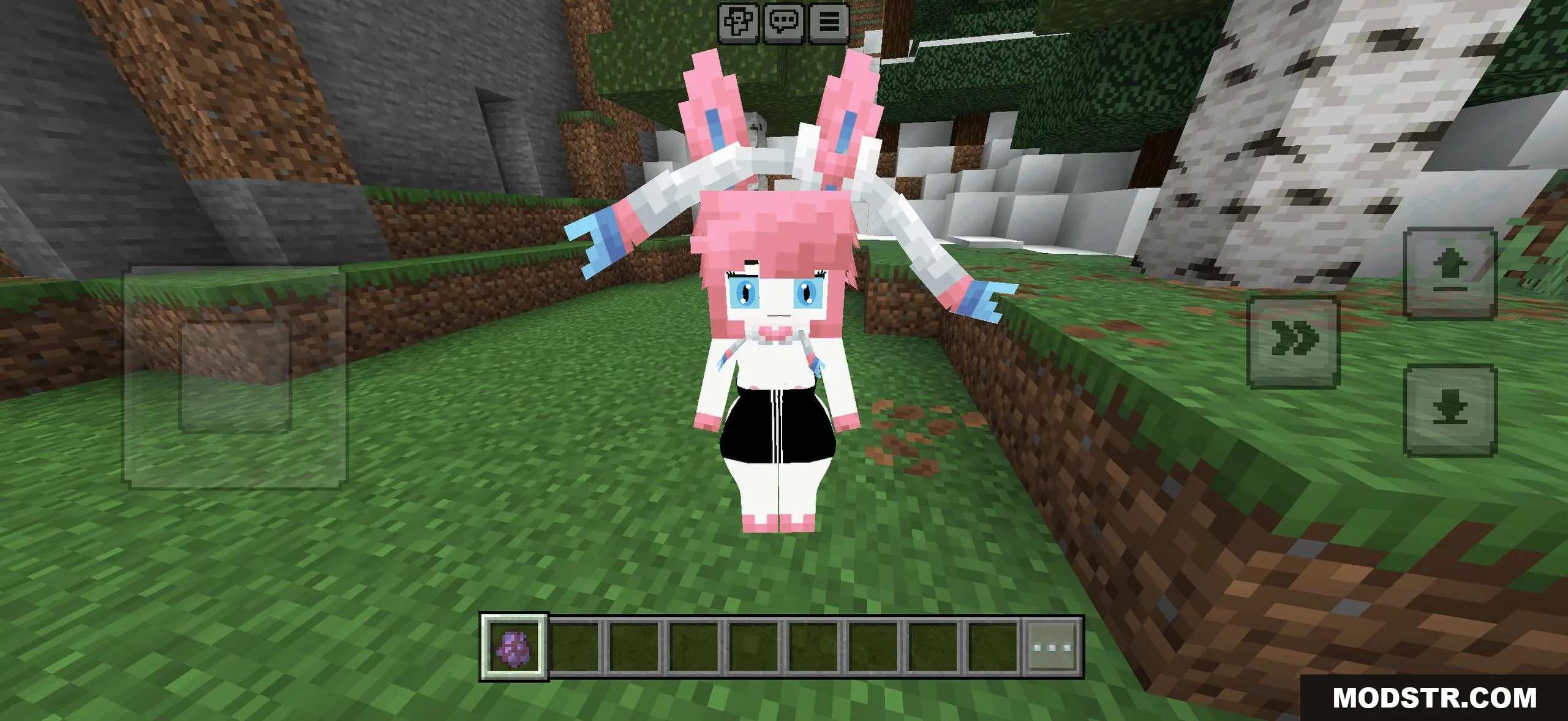 Minecraft PE Luna skin pack model preview