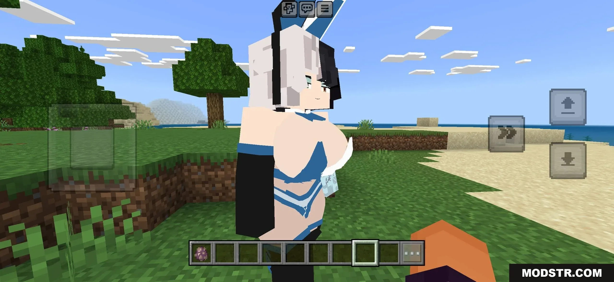 Minecraft PE Ellie anime-style skin