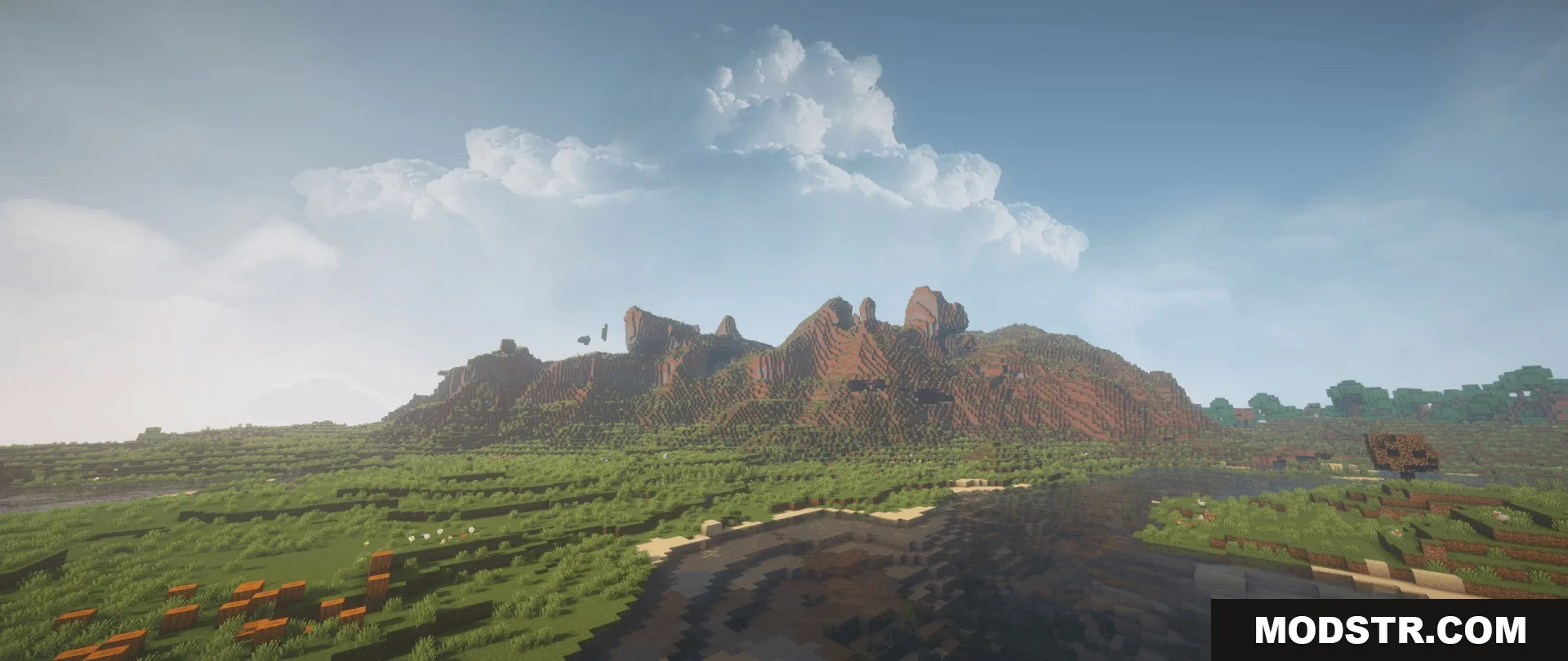 Dramatic Skys Shader adds realistic clouds and lighting over the world