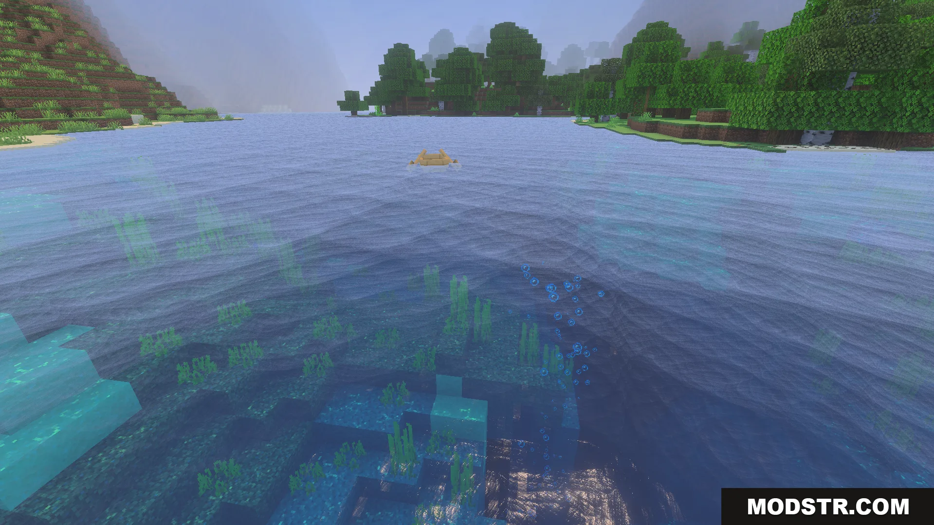 Dynamic Water Texture Pack Screenshot 9 Beautiful blue ocean with realistic water movements and enhanced underwater green kelp