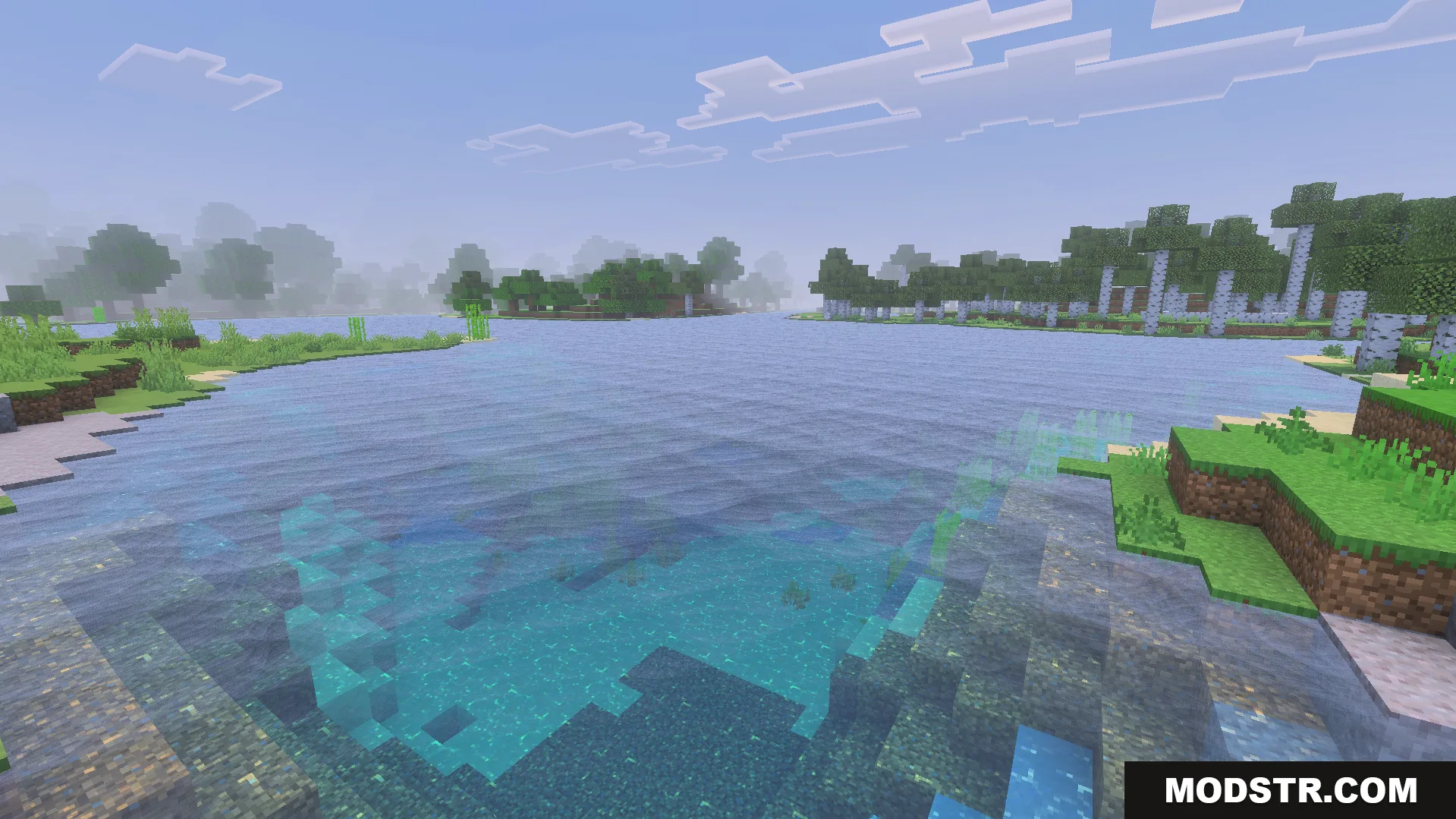 Dynamic Water Texture Pack Screenshot 3 Dynamic Water Texture Pack adds realistic movements and beautiful blue colors to water