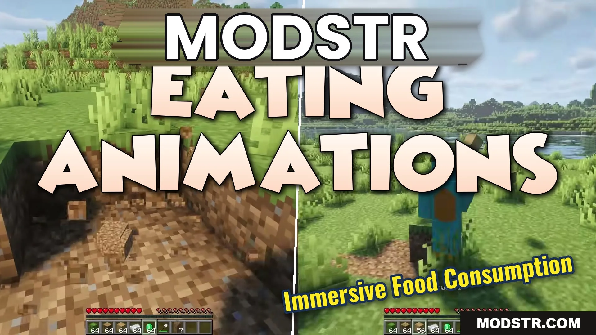 Eating Animations Mod (1.21.11, 1.20.1) – Watch Every Meal Disappear Bite
