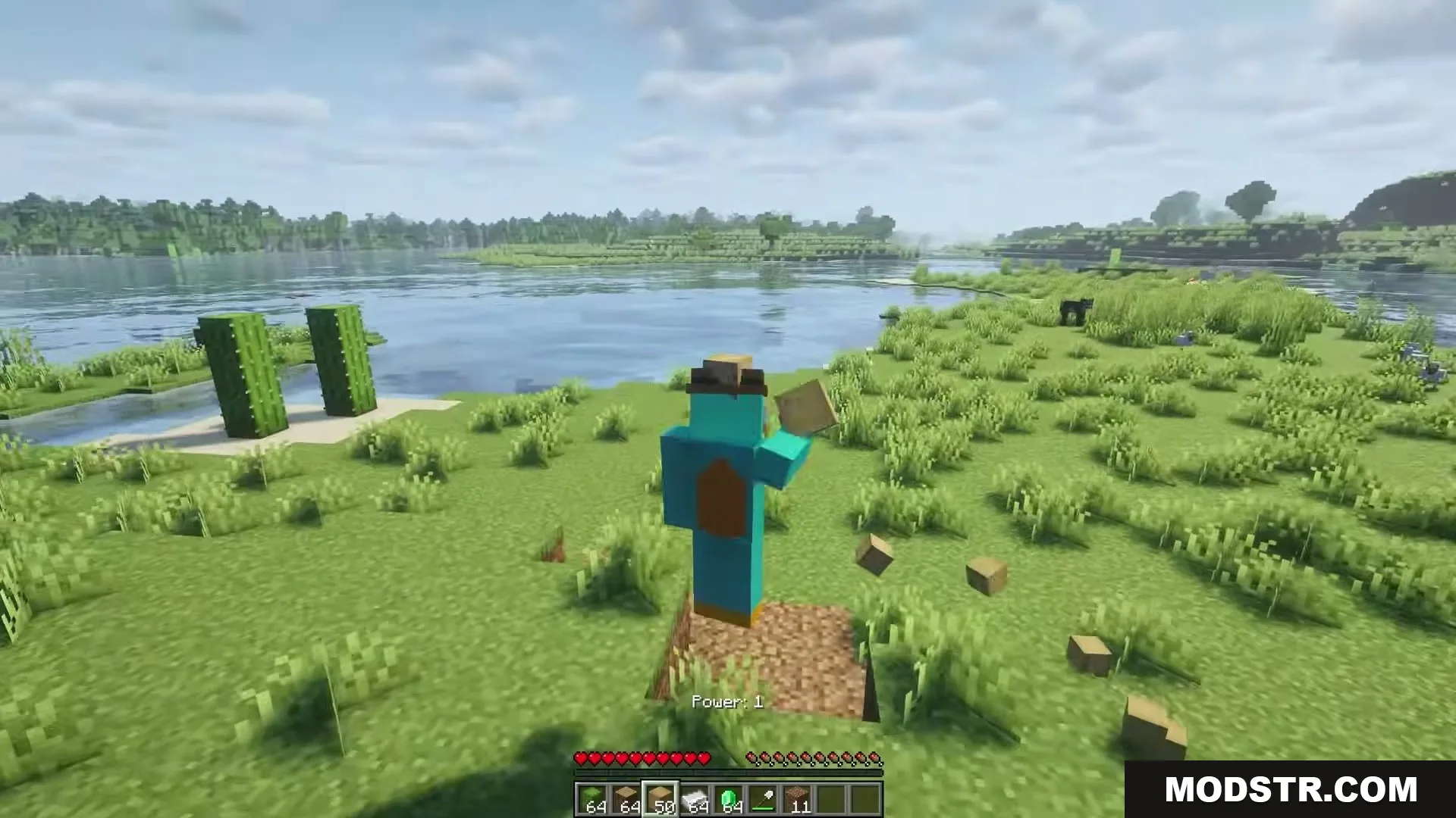 Eating Animations Mod Screenshot 3 A player in a platypus skin eats food with visible bite marks