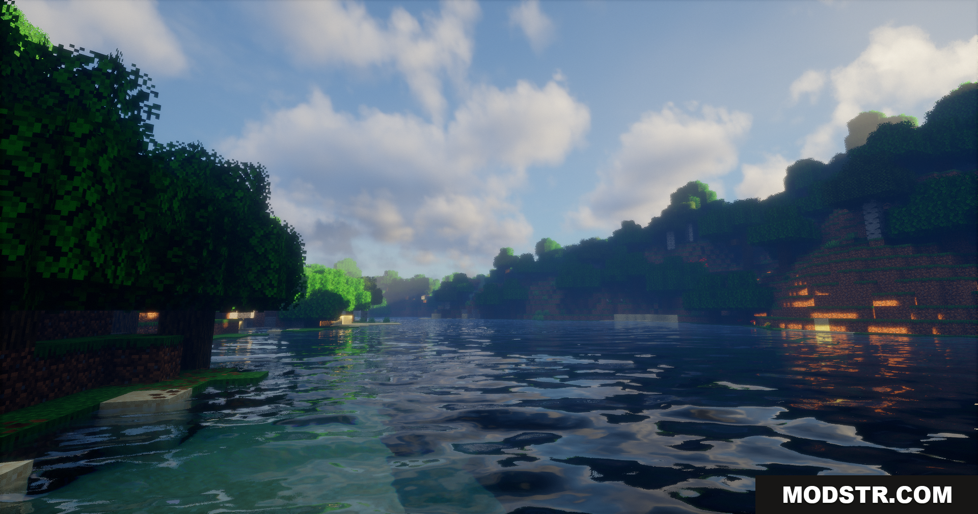 Emanrux Shaders Screenshot 7 Emanrux Shaders displaying realistic water ripples and reflections on a river