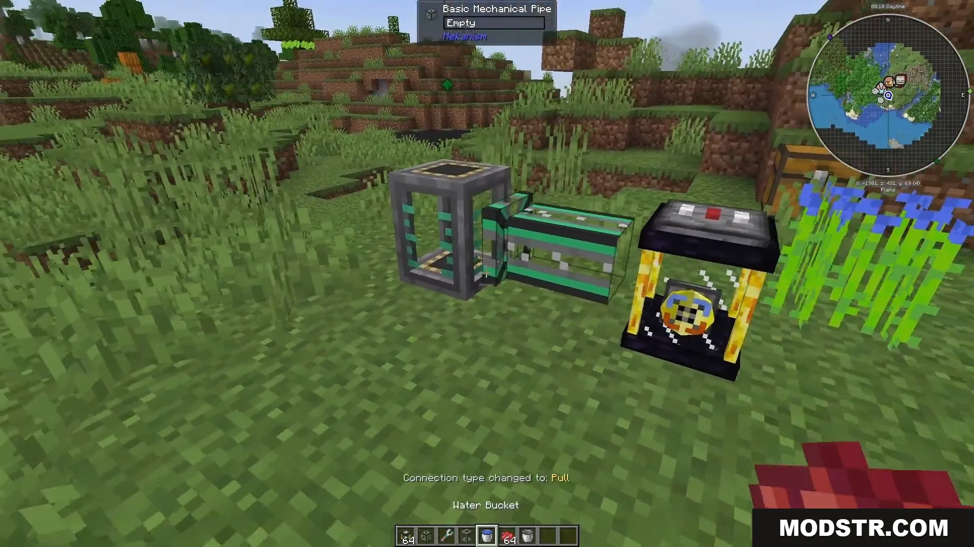 Connecting a mechanical pipe to an Ender Tank for fluid transport