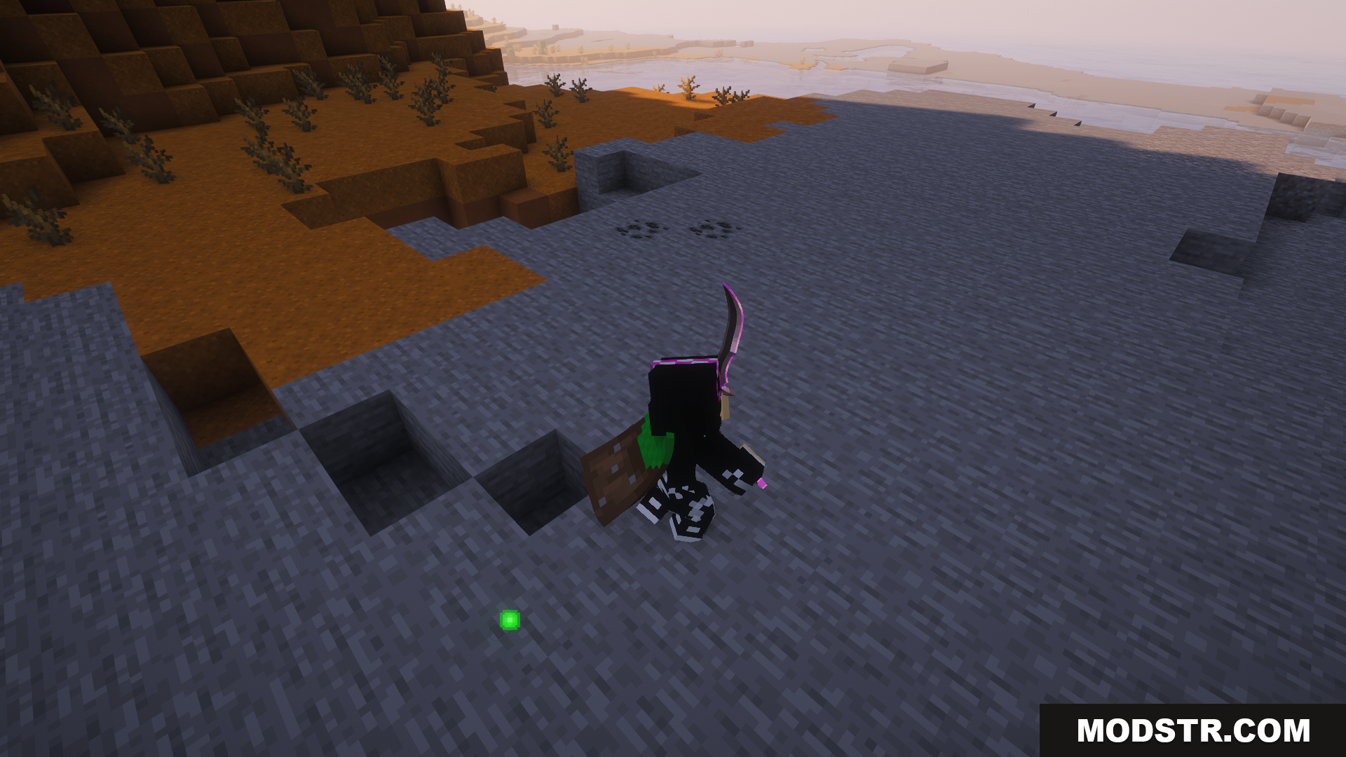 EpicFight Awaken Mod Screenshot 9 Player character blocking an attack with a shield