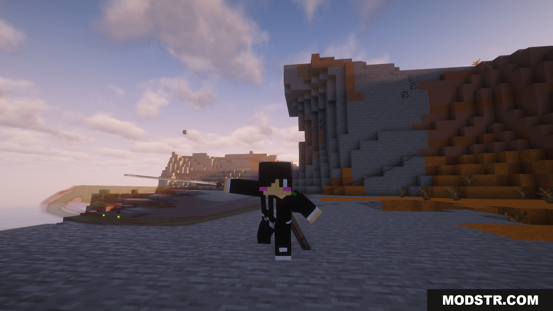 EpicFight Awaken Mod Screenshot 11 Character in a combat stance holding a single blade