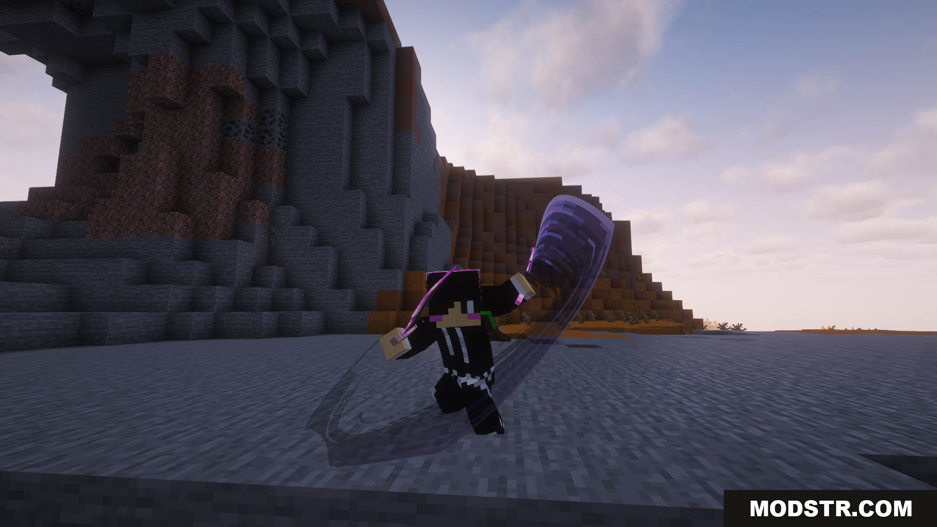 EpicFight Awaken Mod Screenshot 7 Player character performing a powerful spinning slash attack