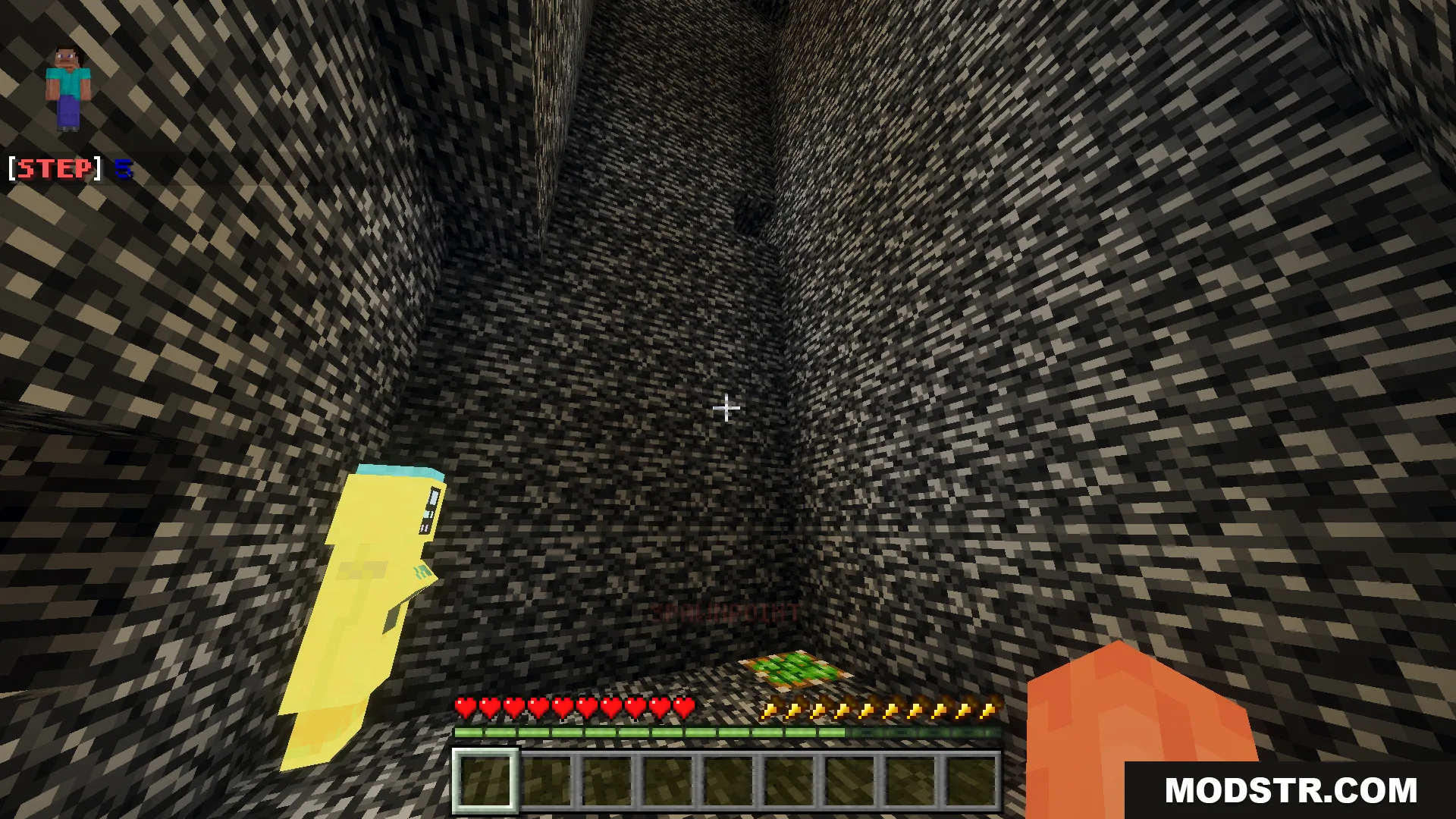 Escape from Bedrock Prison map featuring a yellow character and a pressure plate