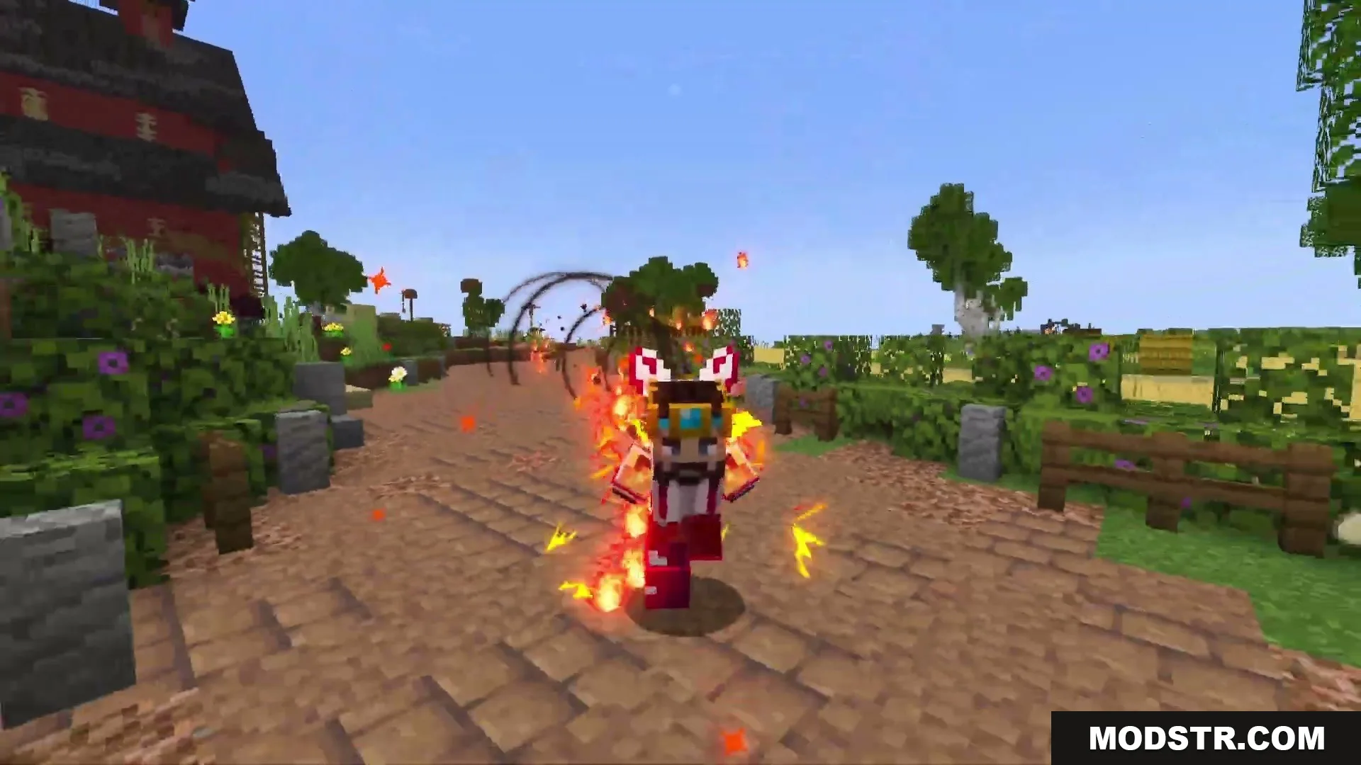 Eternal Ember Blight Mod Screenshot 18 A player dashing forward while leaving a trail of fire and smoke