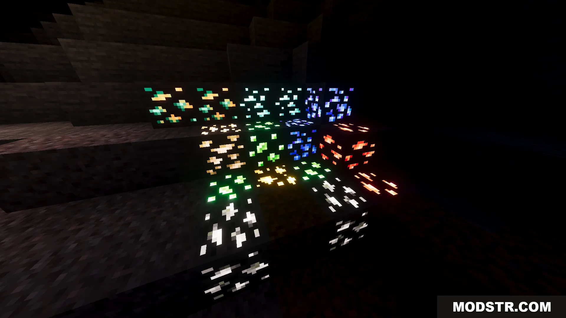 Ethereal Mystic Shader Screenshot 3 Ethereal Mystic Shader makes shiny ores pulse with a bright magical light