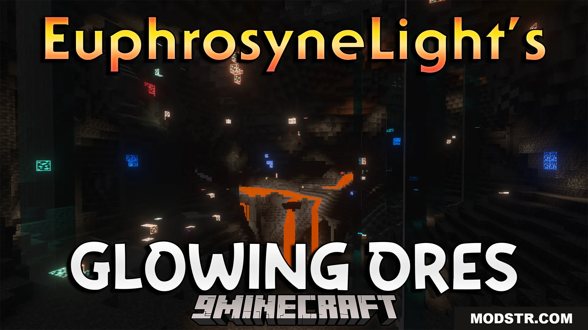 EuphrosyneLights Glowing Ores Texture Pack (26.x, 1.21) – Spot Glowing Ores In Dark Caves cover art