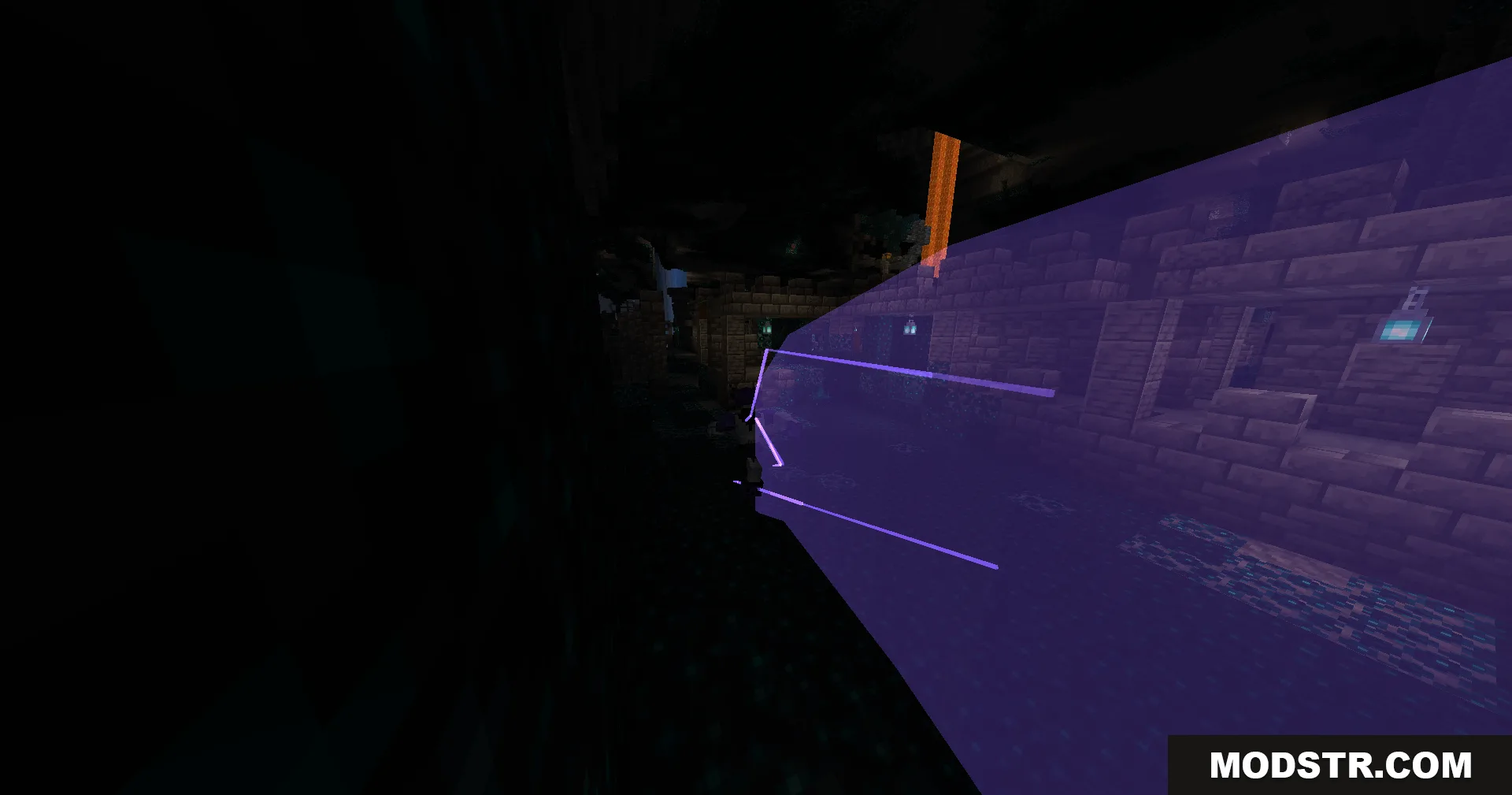 Evo Amped Up Mod Screenshot 8 Fasttrack alien using a purple energy ability inside an Ancient City