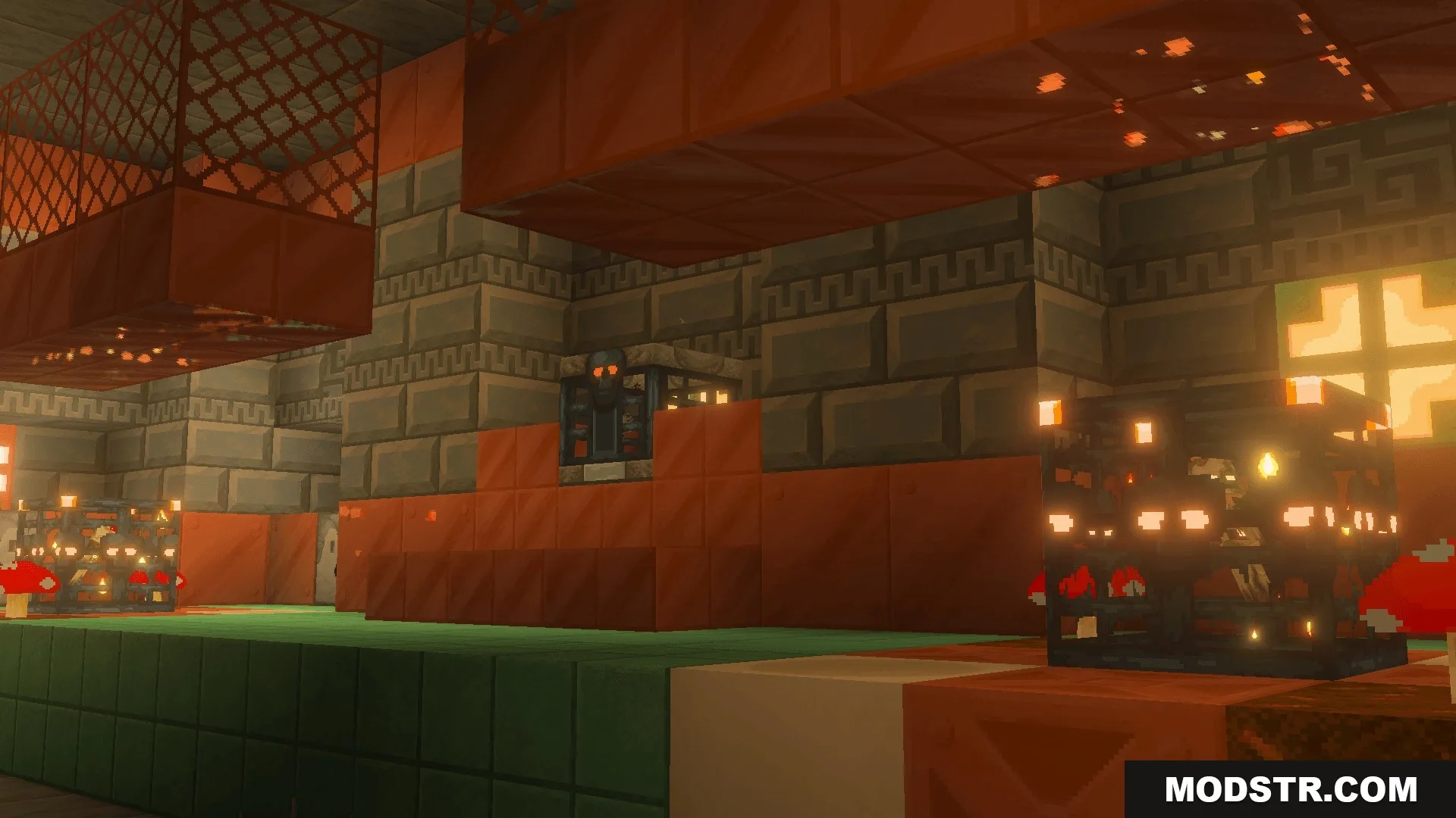 Faithful addon enhances trial chambers with glowing mob spawners and copper blocks