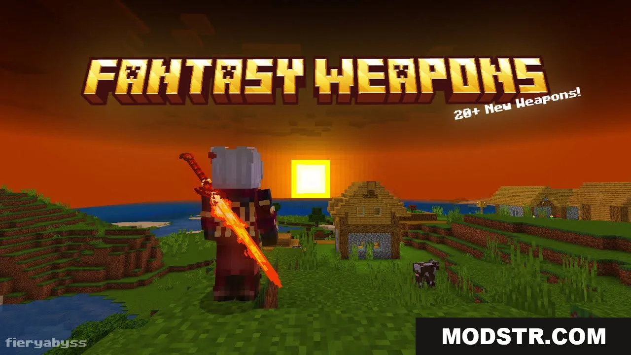 Fantasy Weapon Texture Pack (26.x, 1.20) – MCPE/Bedrock cover art