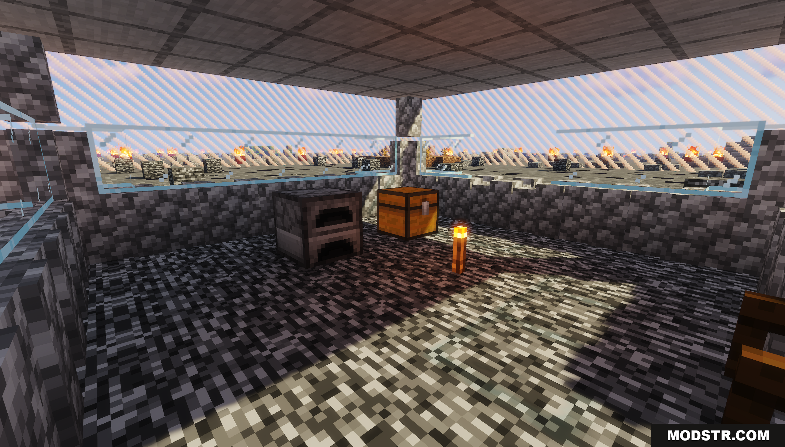 Final Battleground Map Screenshot 6 Small safe room with furnace and chest overlooking the wasteland