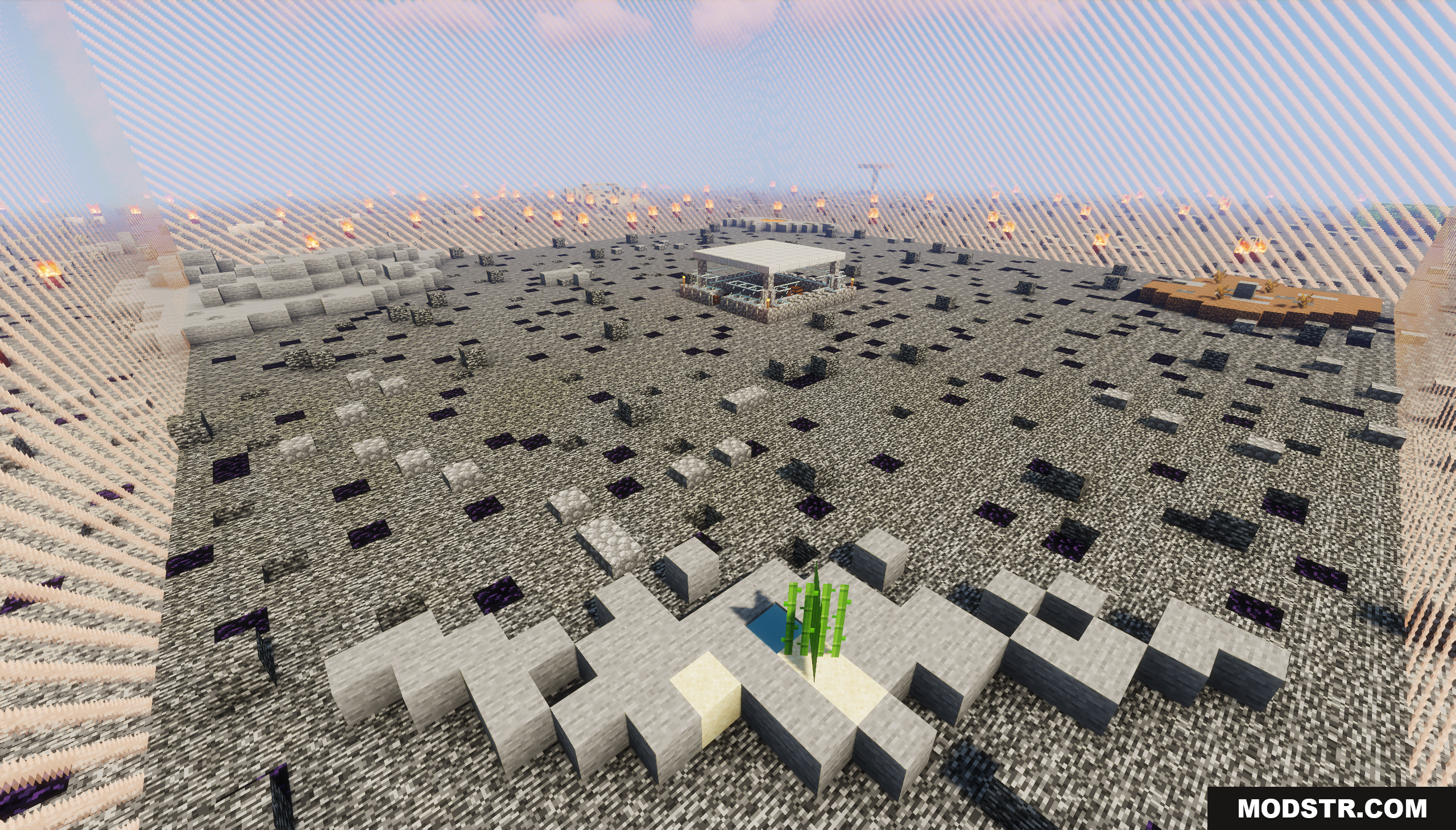 Final Battleground Map Screenshot 7 Aerial view of the desolate wasteland and sanctuary in Final Battleground