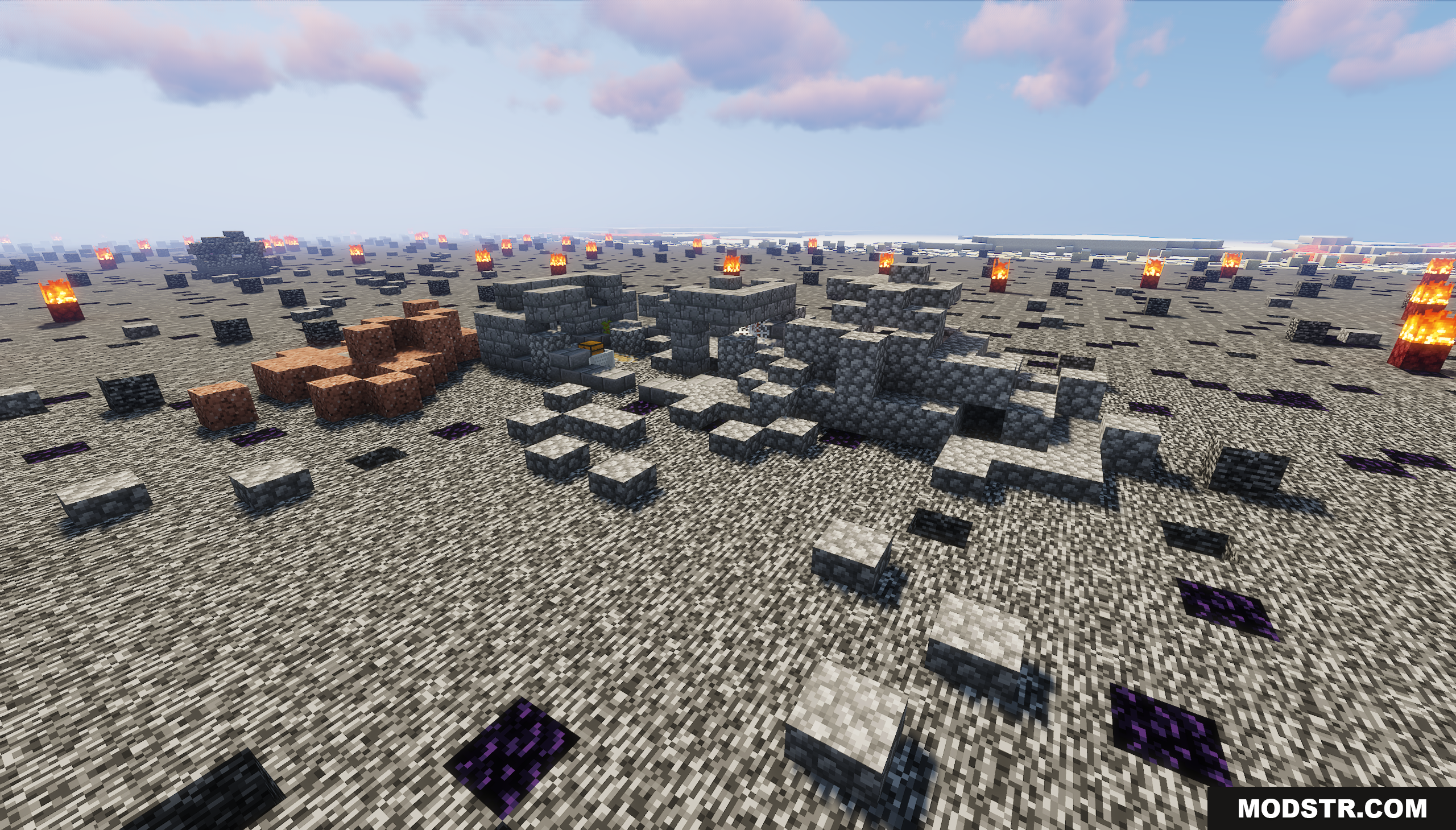 Final Battleground Map Screenshot 10 Small cobblestone ruins with a hidden chest in a desolate wasteland