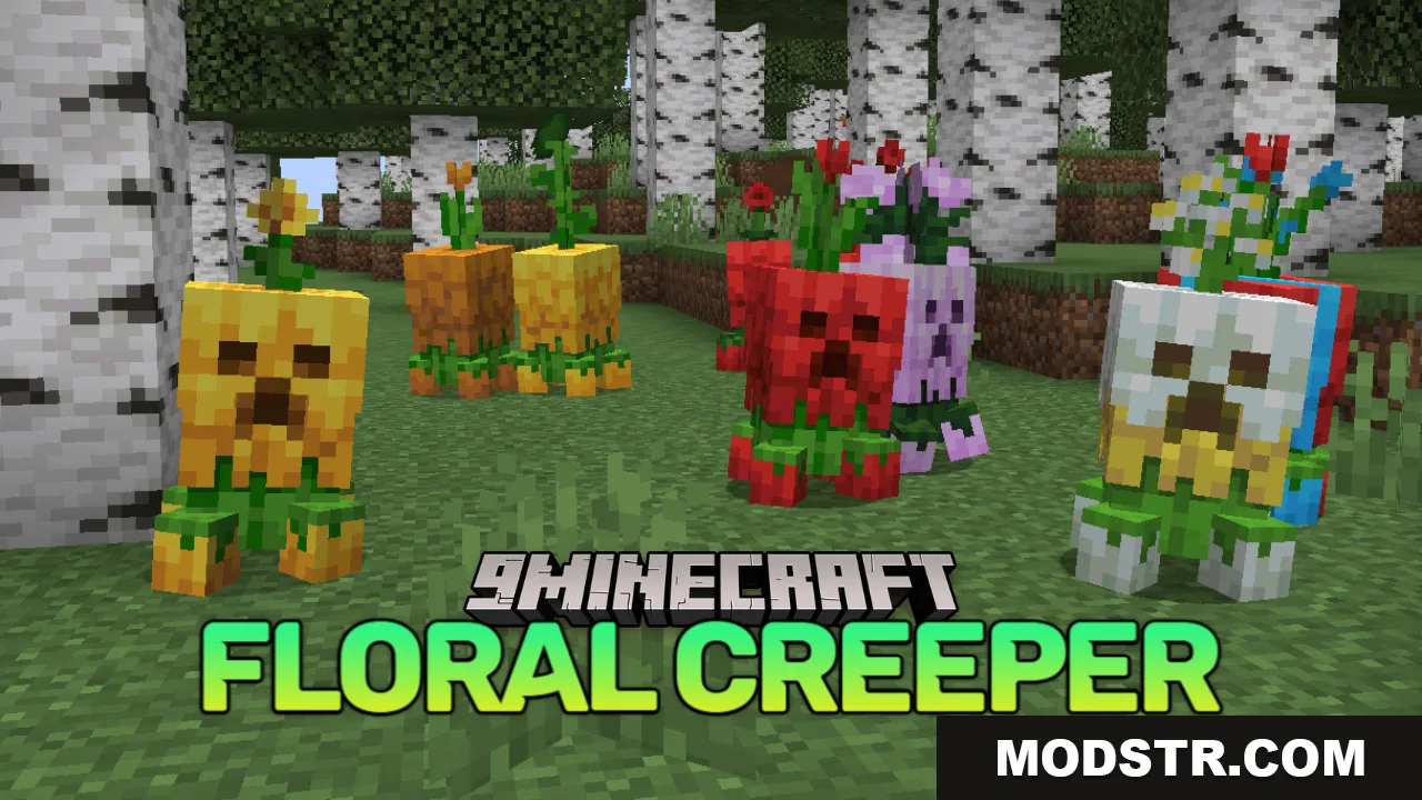 Floral Creeper Resource Pack (26.2, 1.20.1) – Cute Blooming Petal Monsters cover art