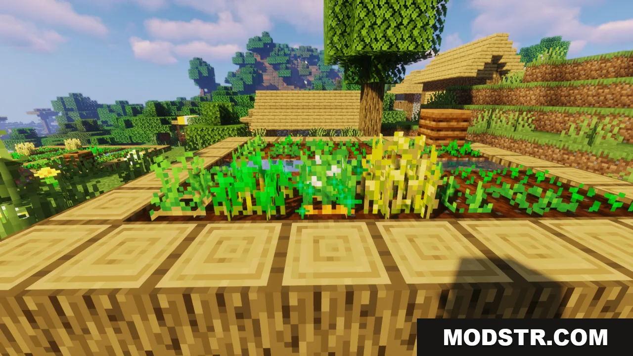 Flowering Crops Growth Marker Resource Pack Screenshot 6 Close view of mature farm plants displaying bright little flowers for easy harvesting